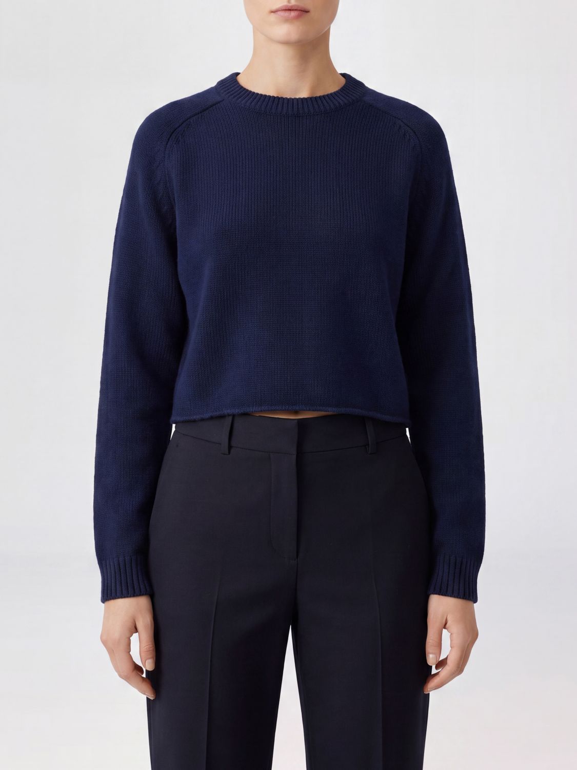 LISA YANG Slim Fit Pure Cashmere Crewneck Jumper