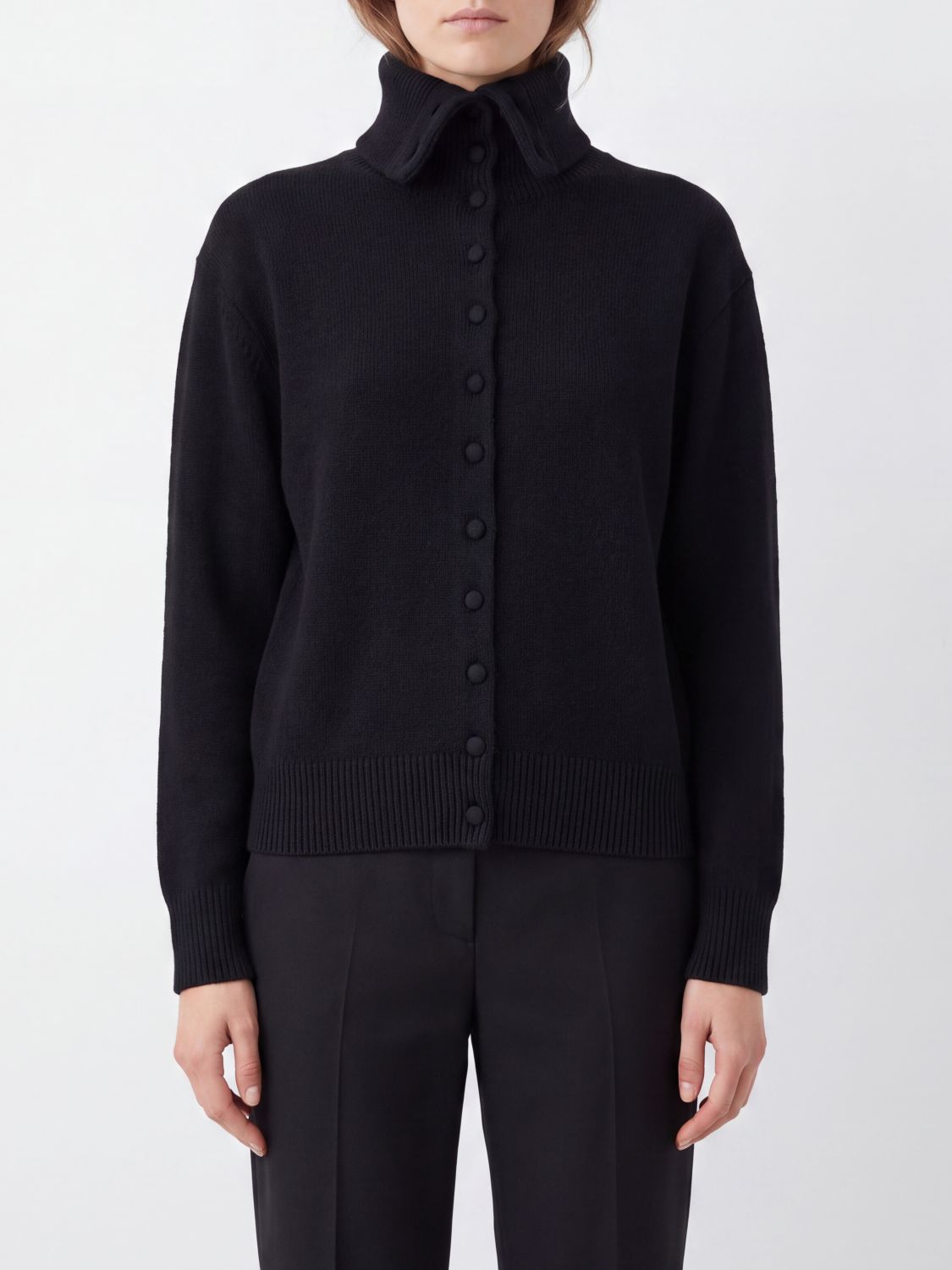 Lisa Yang Relaxed Fit Pure Cashmere High Neck Cardigan