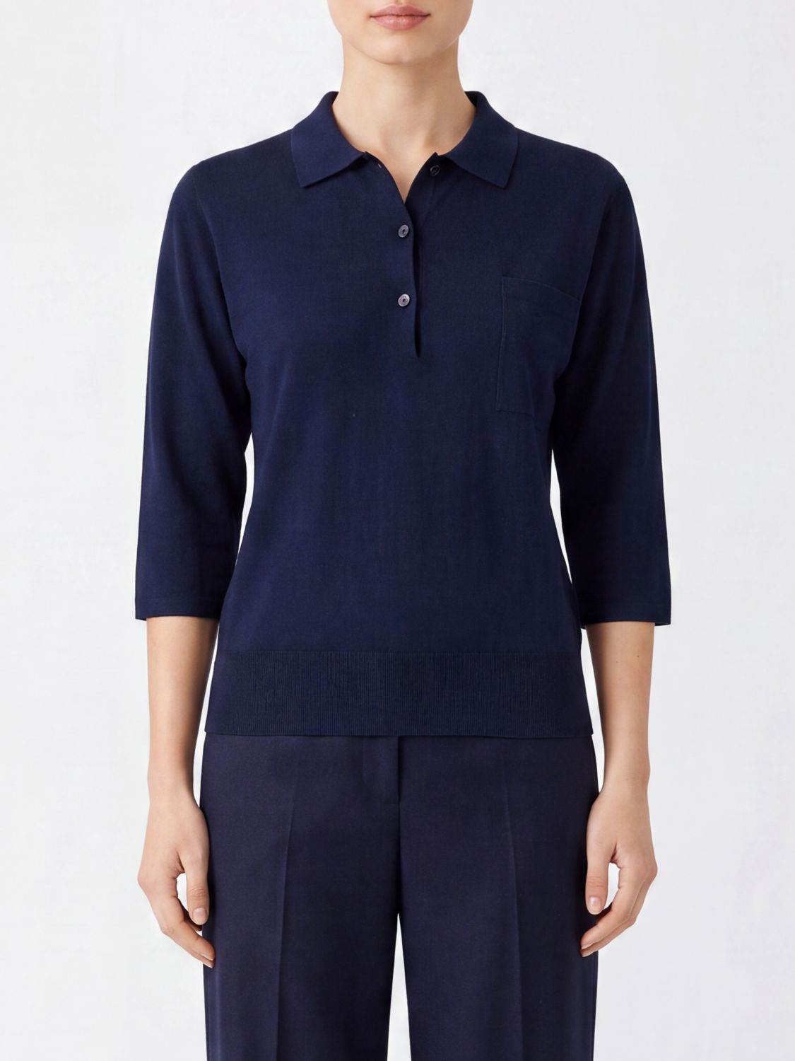 Lisa Yang Relaxed Fit Pure Cashmere Short-Sleeved Knitted Polo