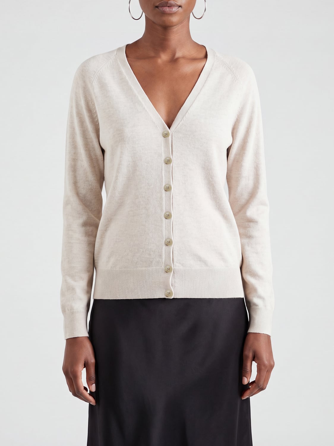 LISA YANG Cardigan relaxed fit in puro cashmere con scollo a V