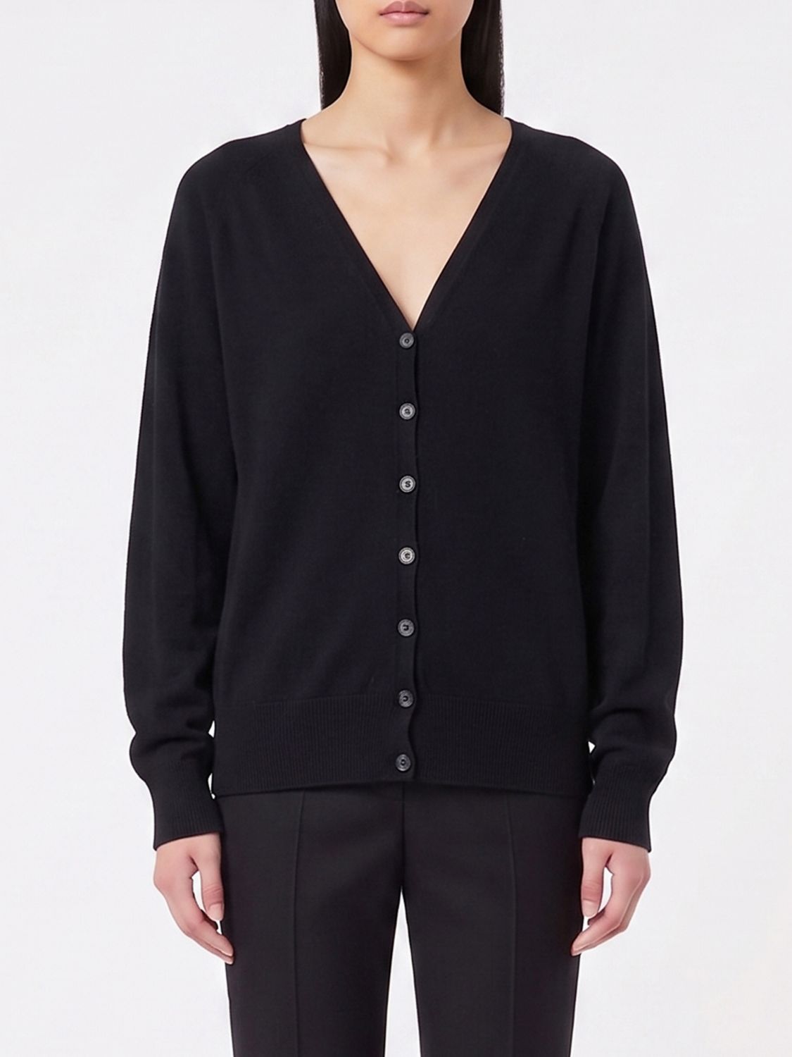 LISA YANG Relaxed-Fit-Cardigan von aus reinem Kaschmir mit V-Ausschnitt