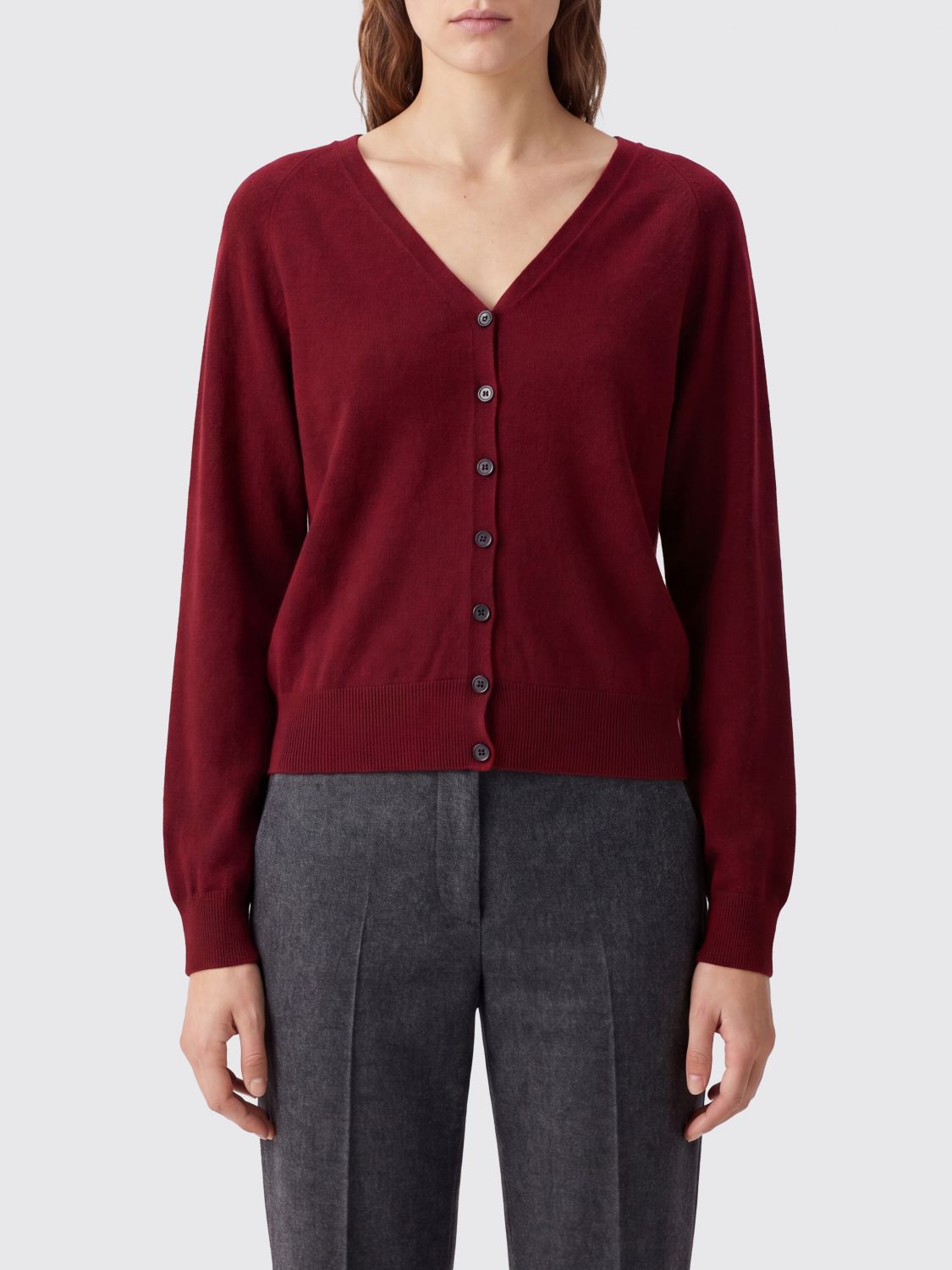 LISA YANG Relaxed-Fit-Cardigan von aus reinem Kaschmir mit V-Ausschnitt