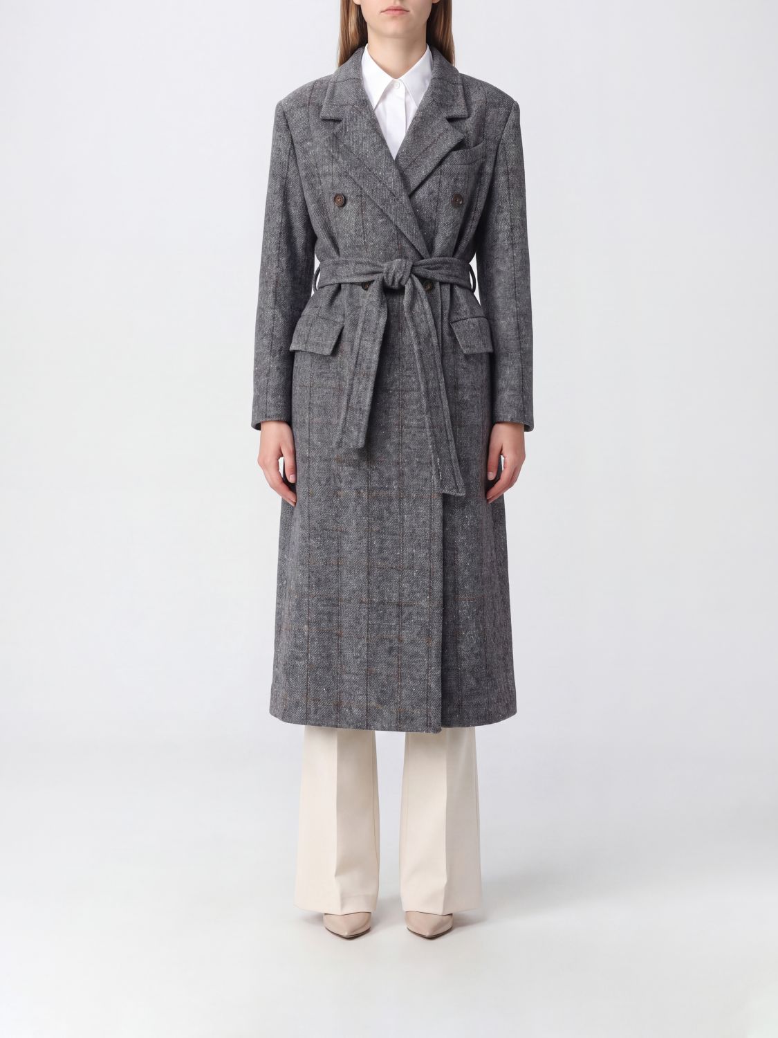 BRUNELLO CUCINELLI Coat Woman color Grey