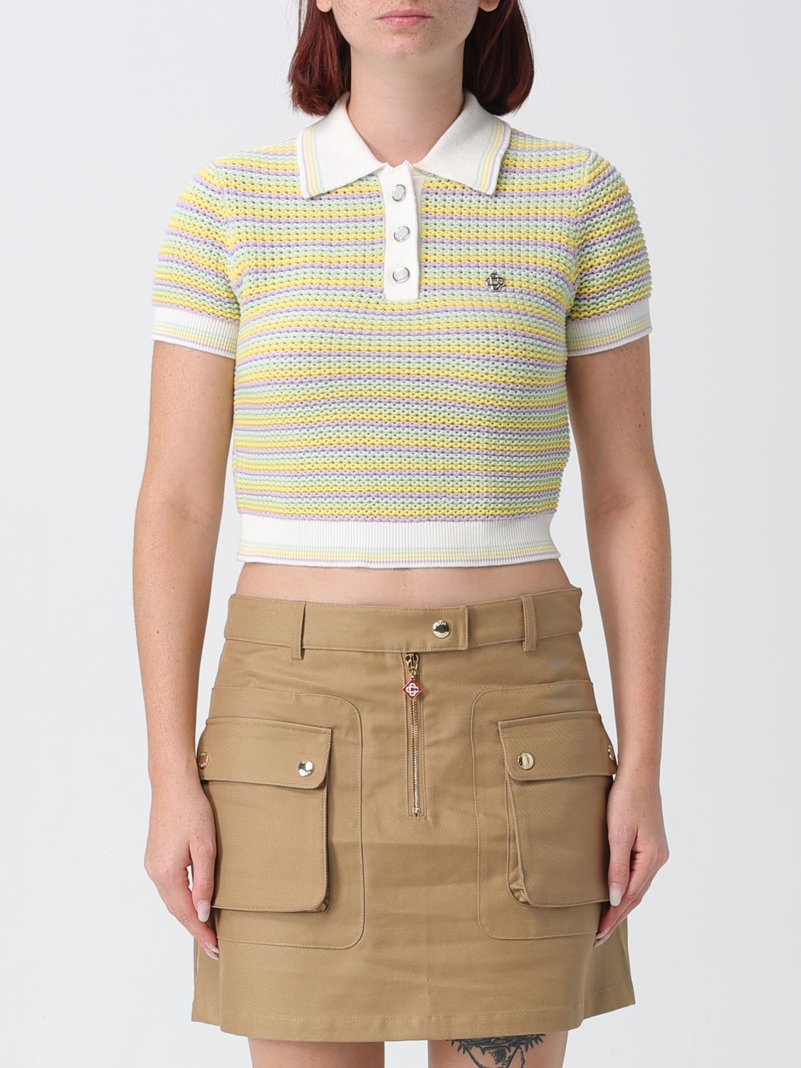 CASABLANCA Polo Shirt Woman color Yellow