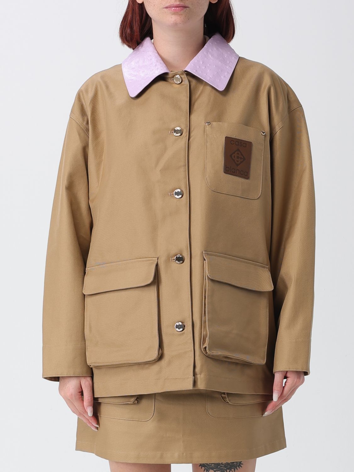 CASABLANCA Short Cotton Utility Jacket with Relaxed Fit