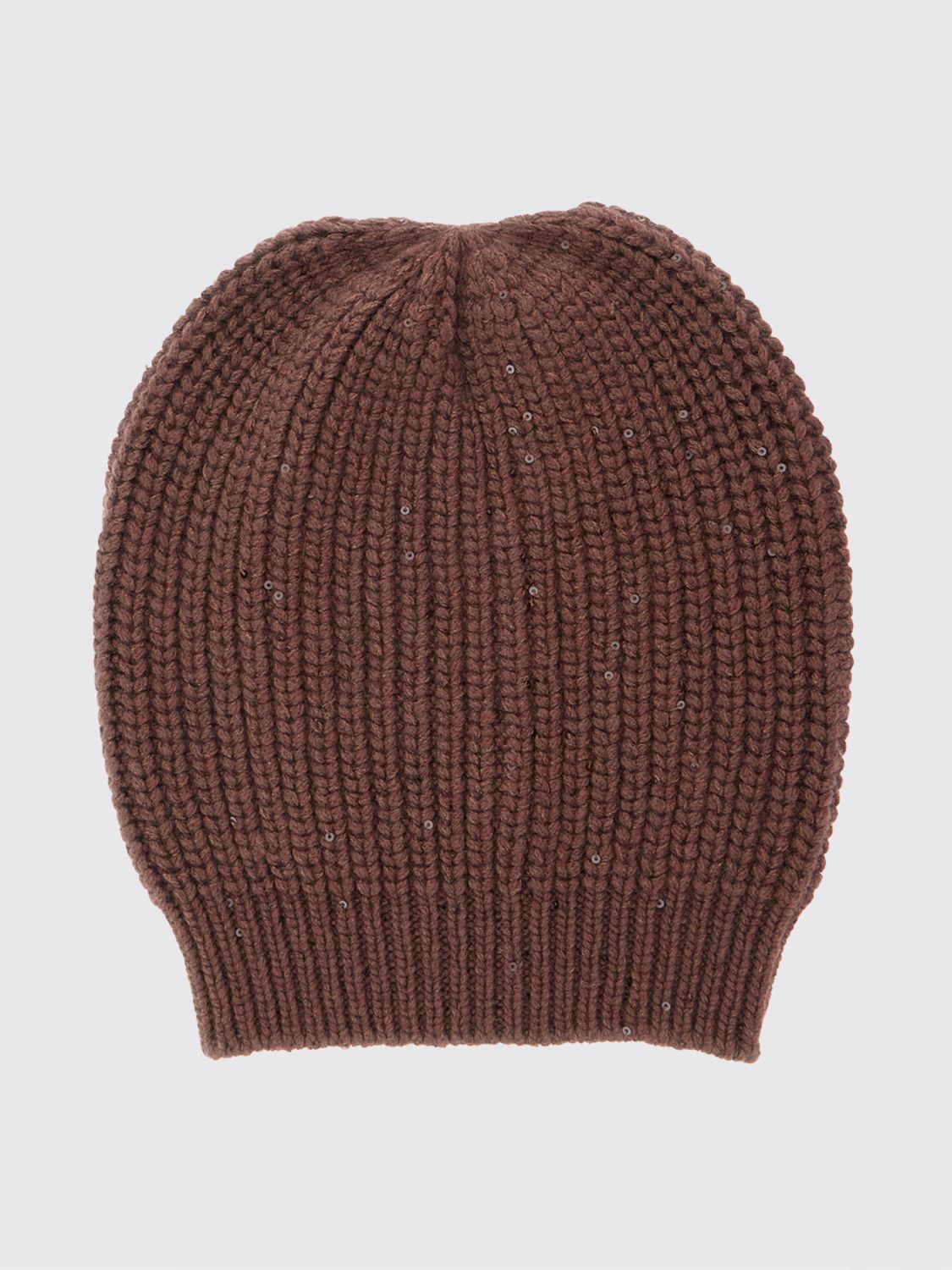 BRUNELLO CUCINELLI Berretto beanie in cashmere e seta con paillettes