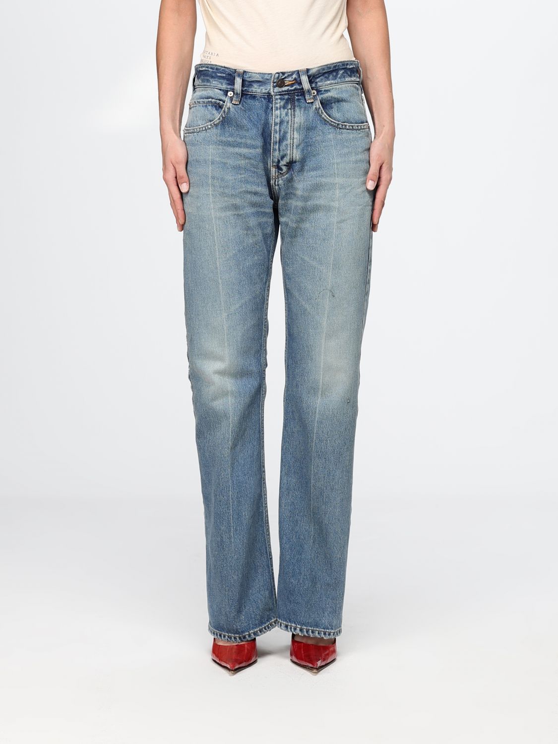 BALENCIAGA Jeans Woman color Blue