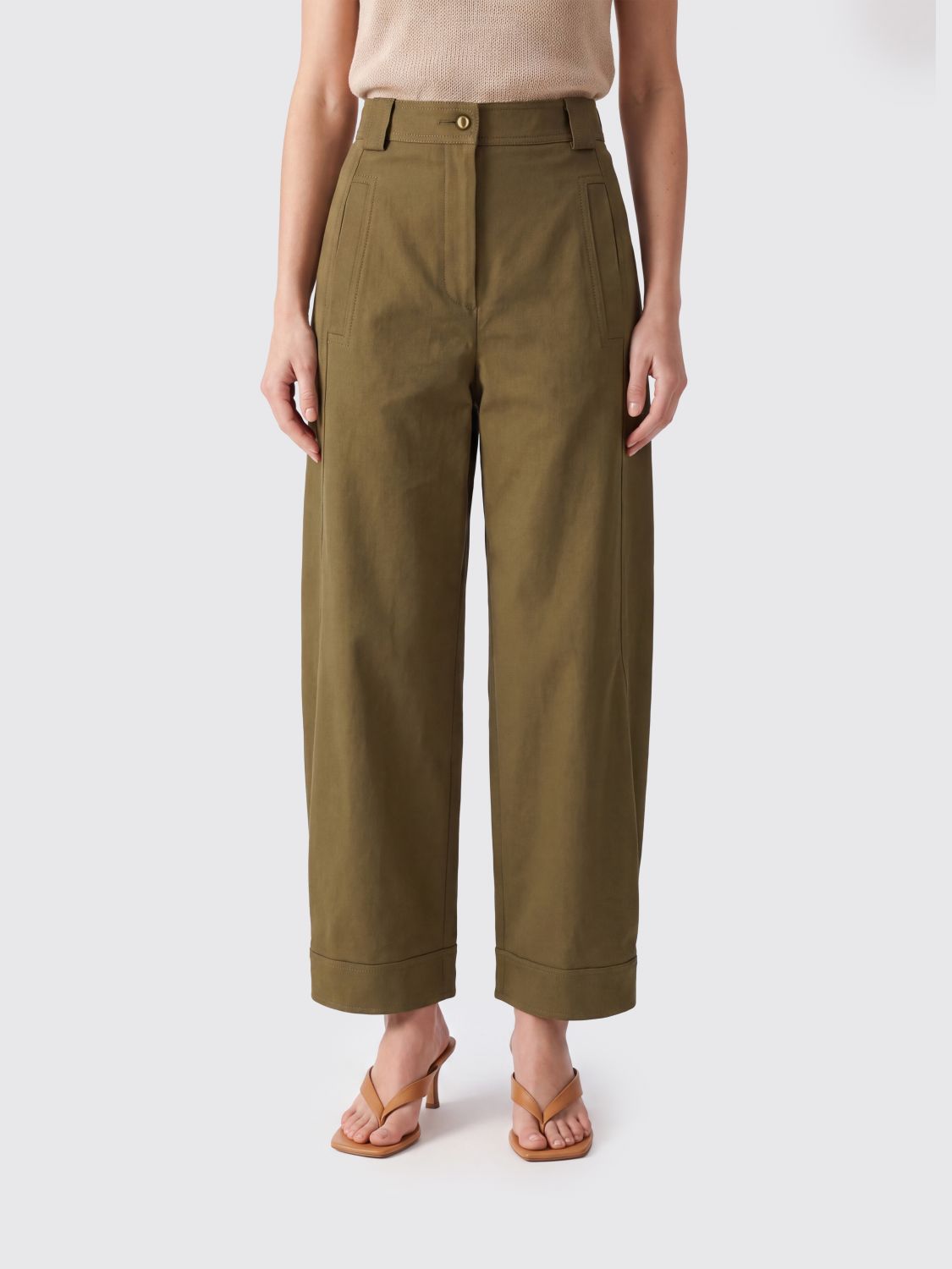 MAX MARA Pants Woman color Kaki