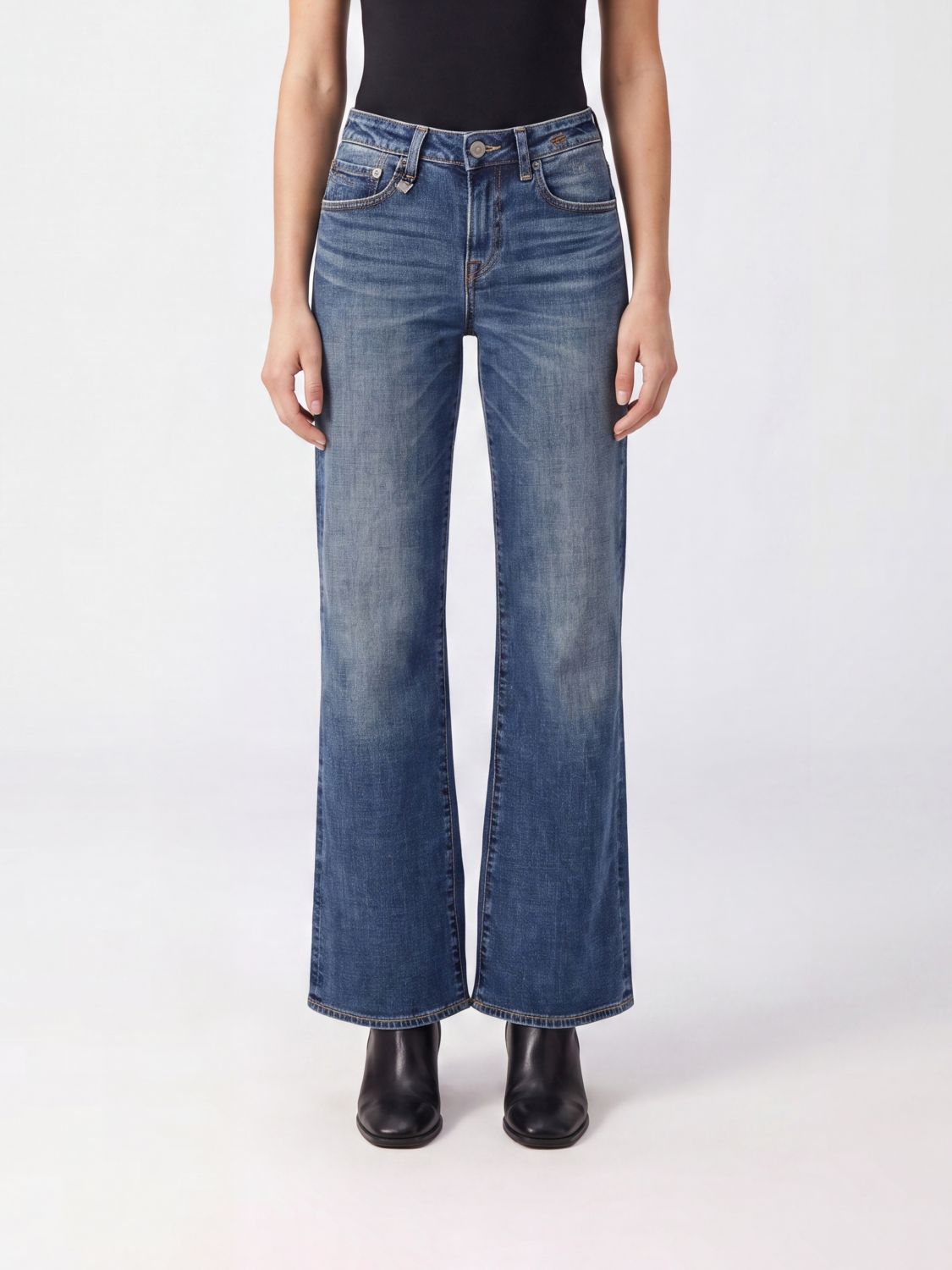 R13 Effie High-Waist Jeans mit geradem Bein aus Baumwolldenim