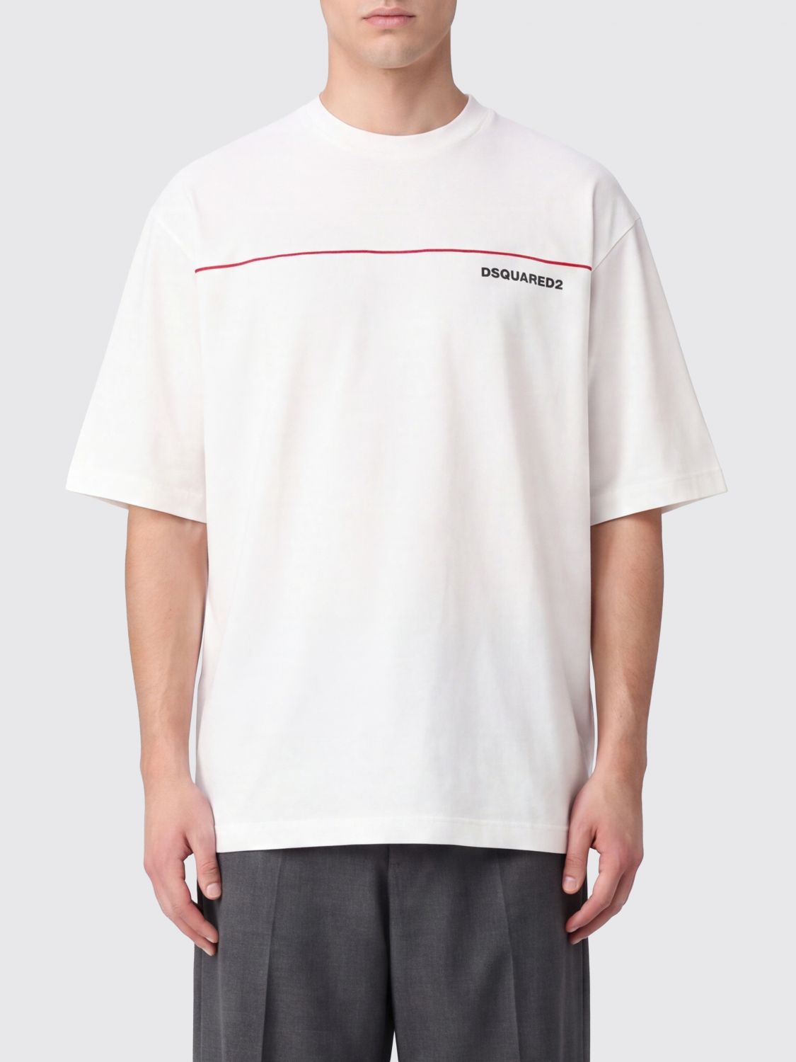 DSQUARED2 Contrast Logo Cotton T-Shirt