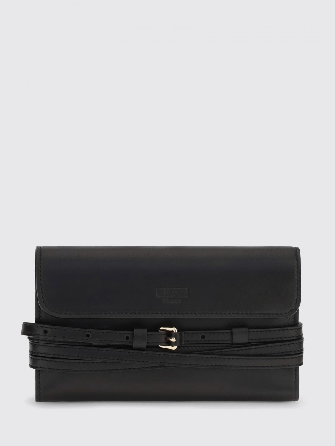 MOSCHINO COUTURE Mini borsa a tracolla Tie Me in pelle con catena