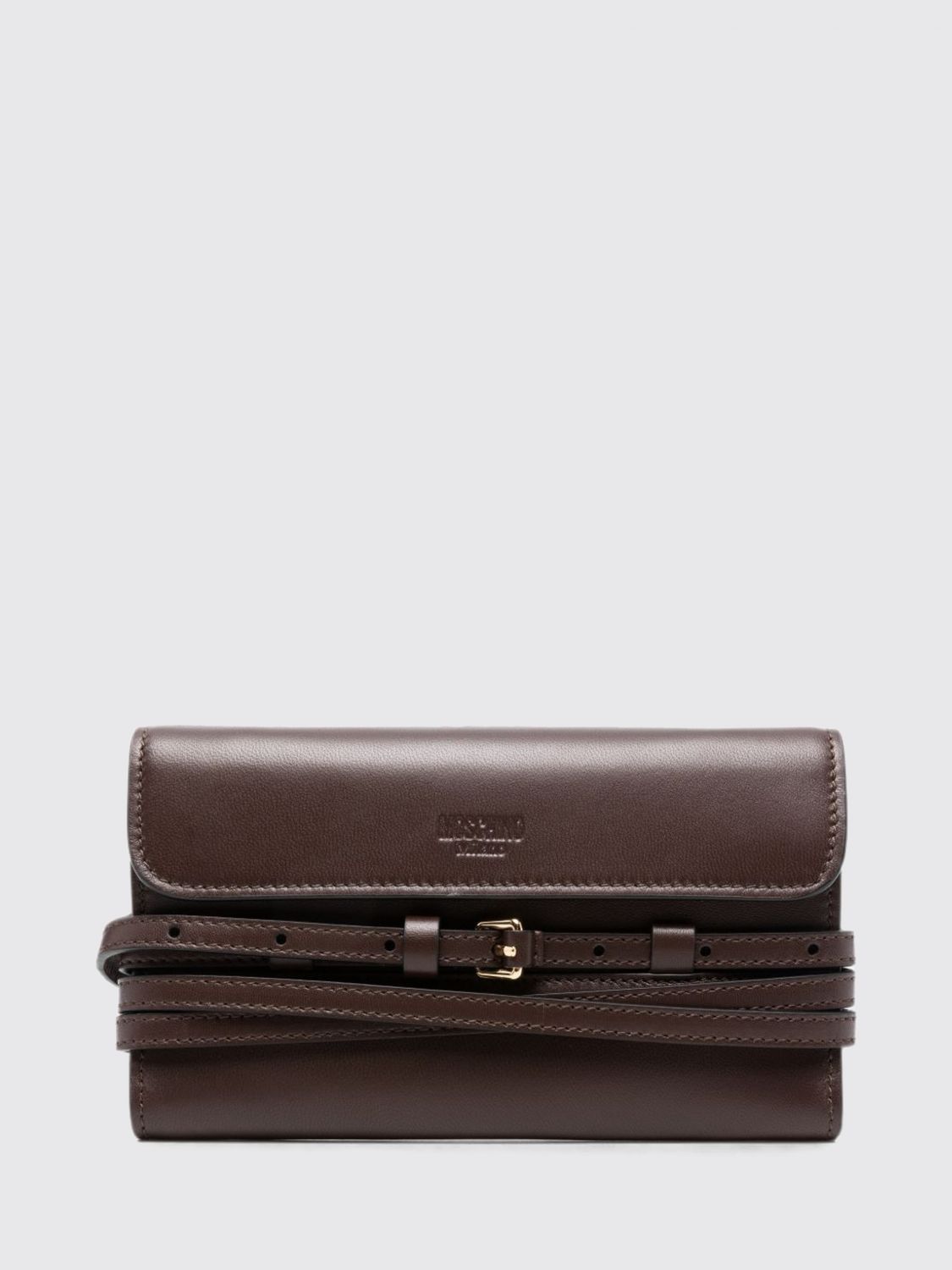 MOSCHINO COUTURE Mini borsa a tracolla Tie Me in pelle con catena