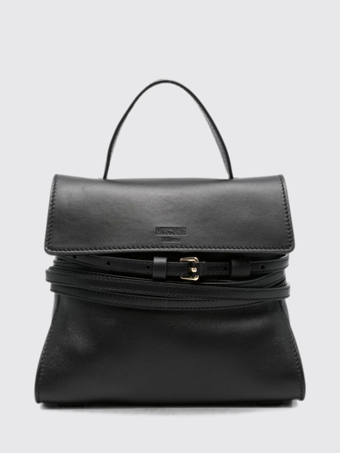 MOSCHINO COUTURE Mini borsa a mano Tie Me in pelle con tracolla