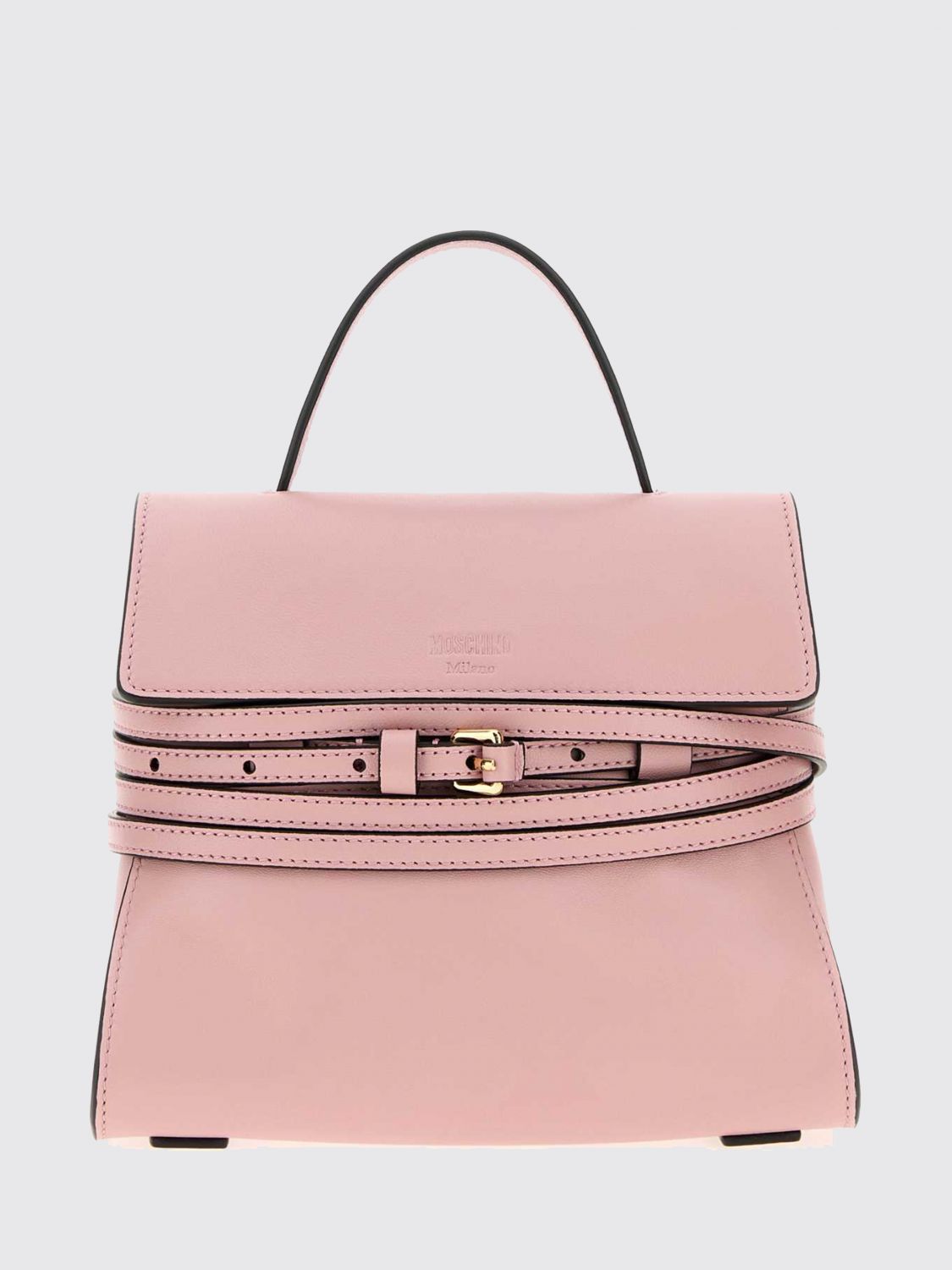 MOSCHINO COUTURE Mini borsa a mano Tie Me in pelle con tracolla