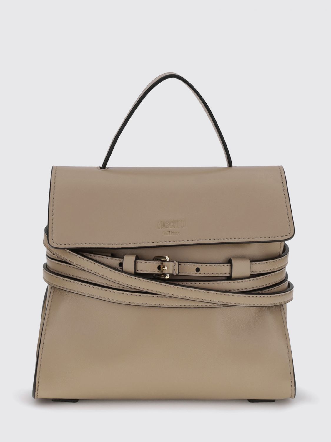 MOSCHINO COUTURE Mini borsa a mano Tie Me in pelle con tracolla