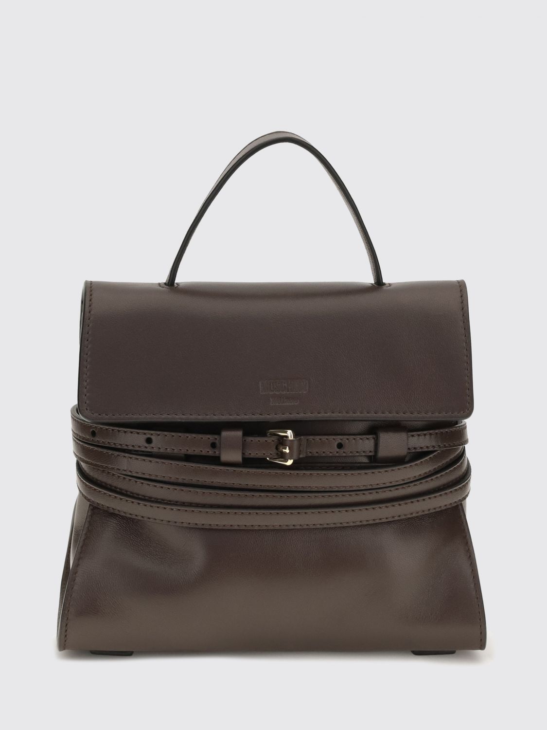MOSCHINO COUTURE Mini borsa a mano Tie Me in pelle con tracolla
