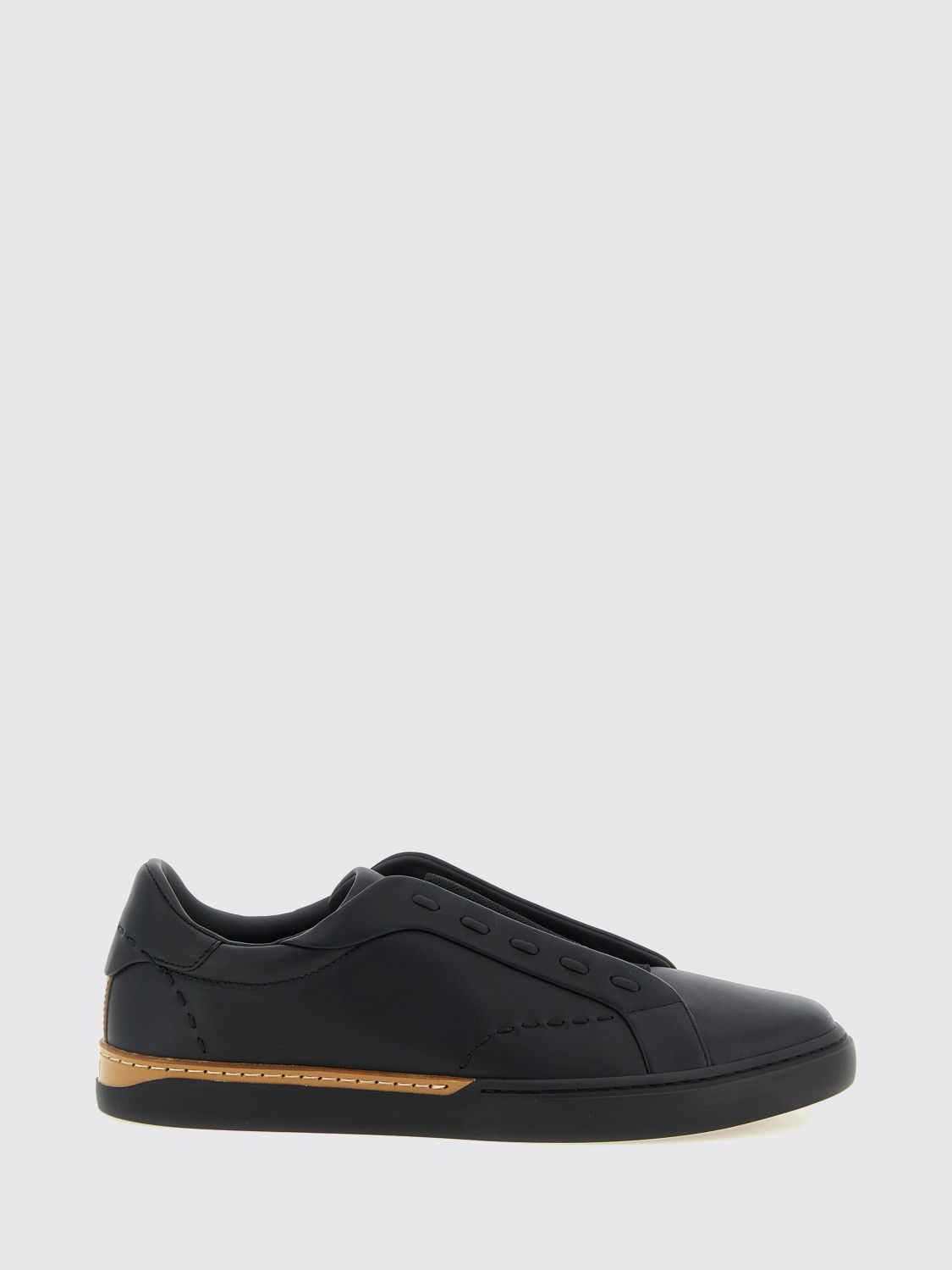 FENDI City Slip-on-Sneaker aus Kalbsleder mit Jacquard-Logo
