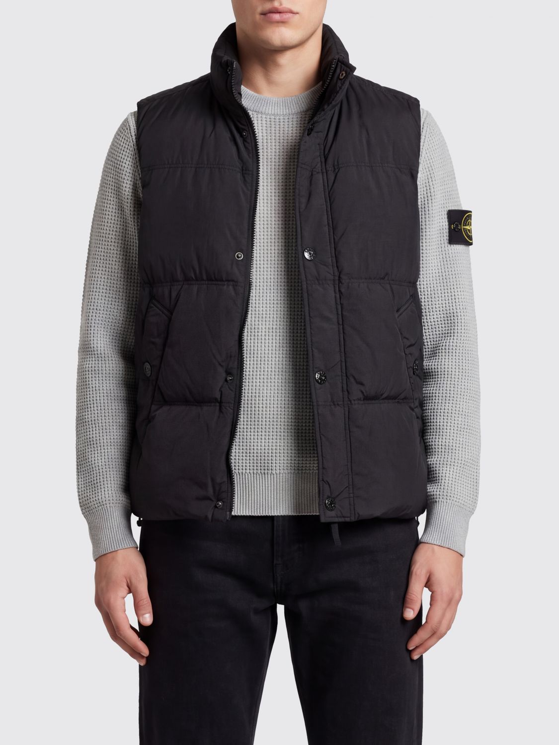 STONE ISLAND Suit Vest Men color Black