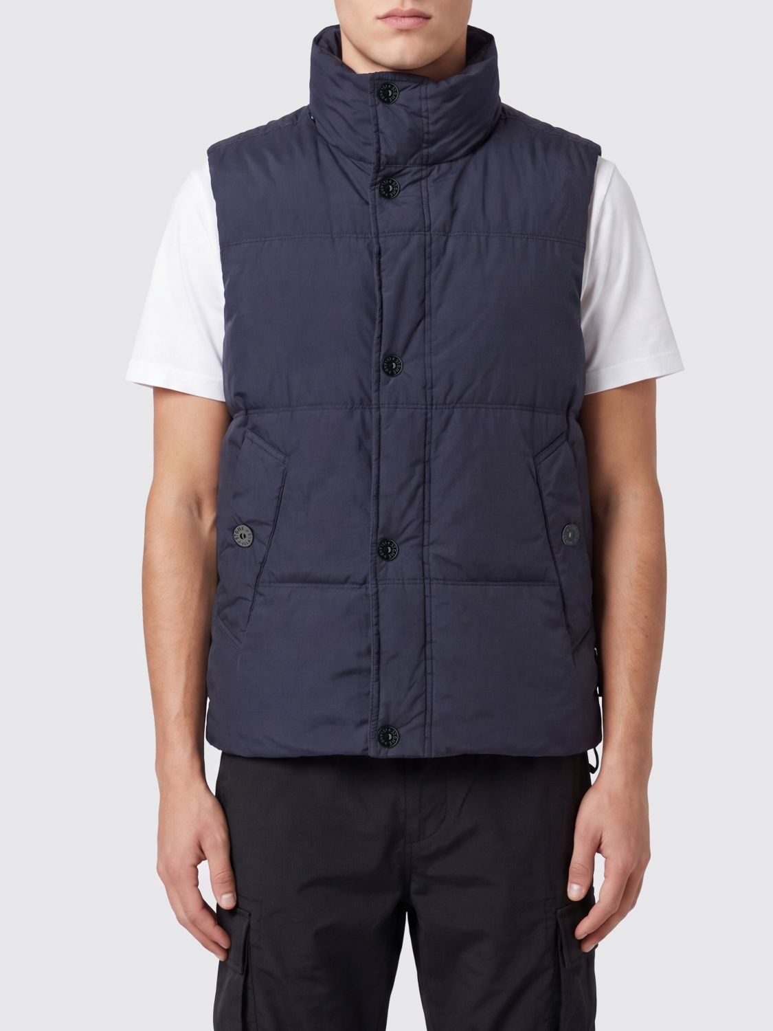 STONE ISLAND Gilet in Reps in leggero nylon riciclato
