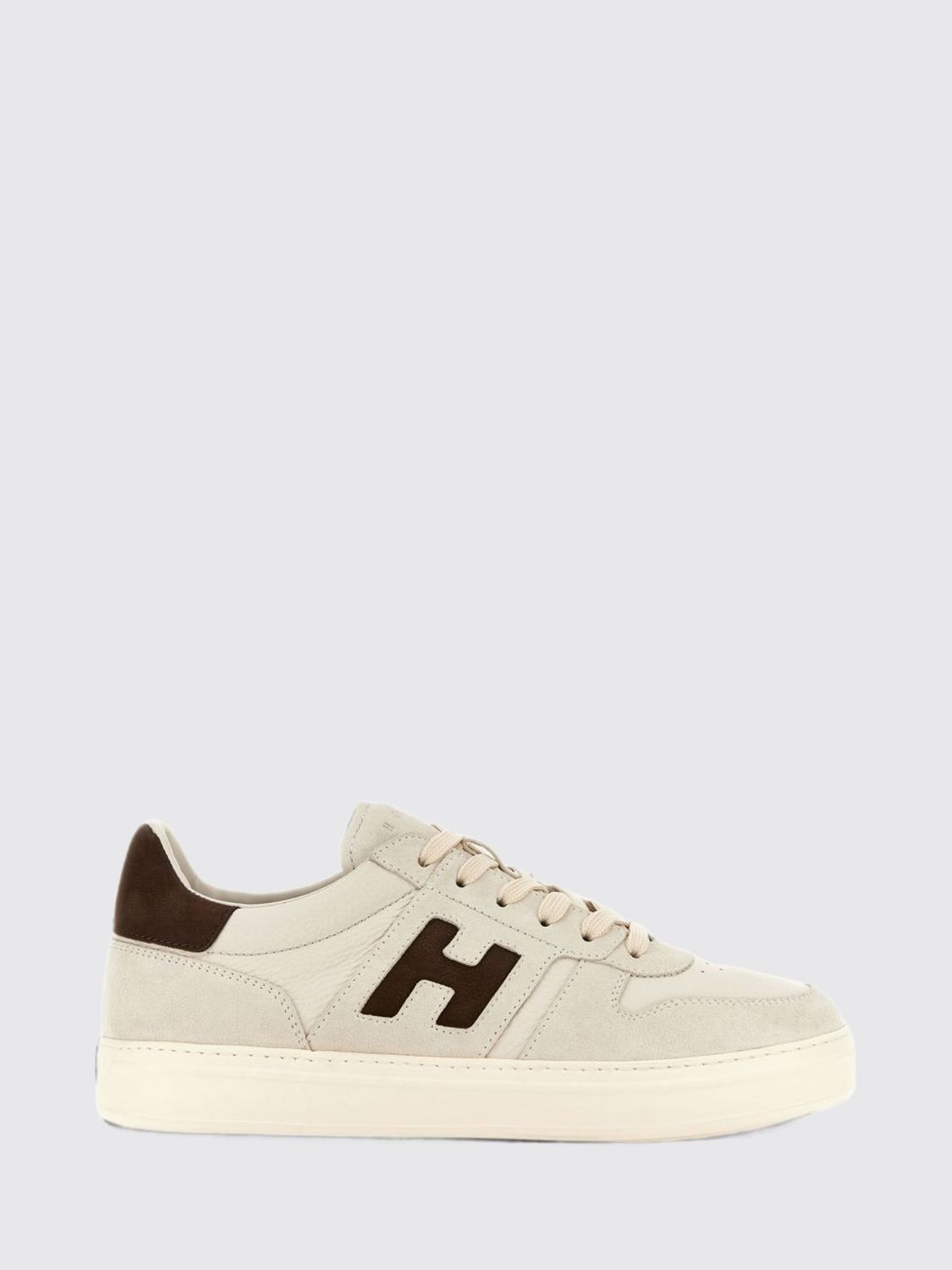 HOGAN H668 Sneaker aus Kalbsleder mit seitlichem H-Logo und perforierter Spitze