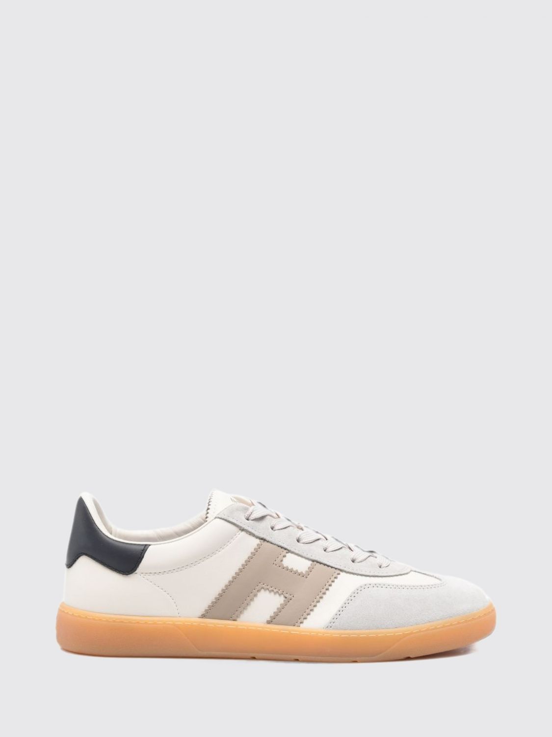 HOGAN Cool Leder- und Wildleder-Sneakers mit H-Logo und gezackter Sohle