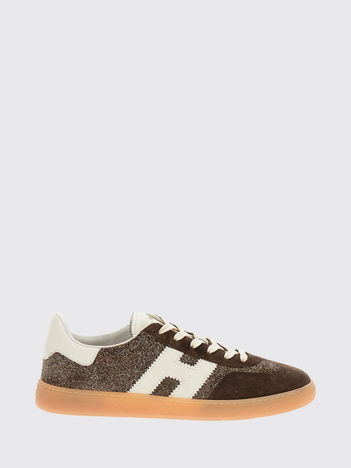 Hogan Cool Leather and Suede Trainers with H Logo and Rubber Sole
