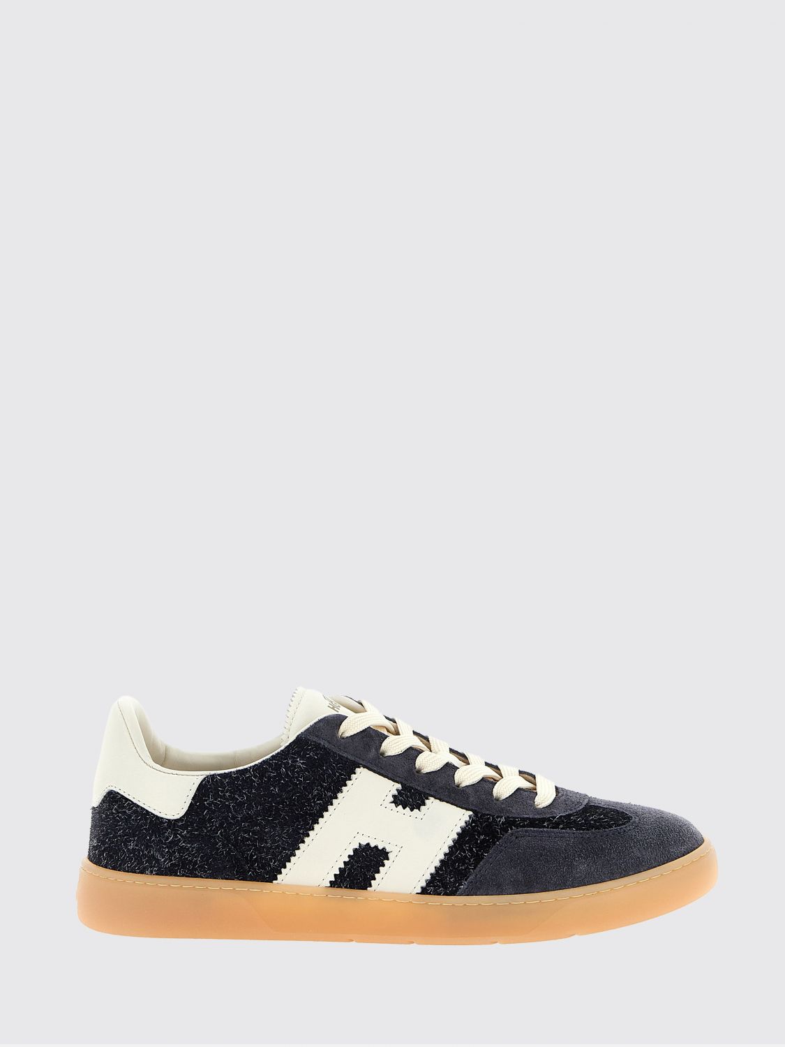 HOGAN Cool Leder- und Wildleder-Sneakers mit H-Logo und Gummisohle