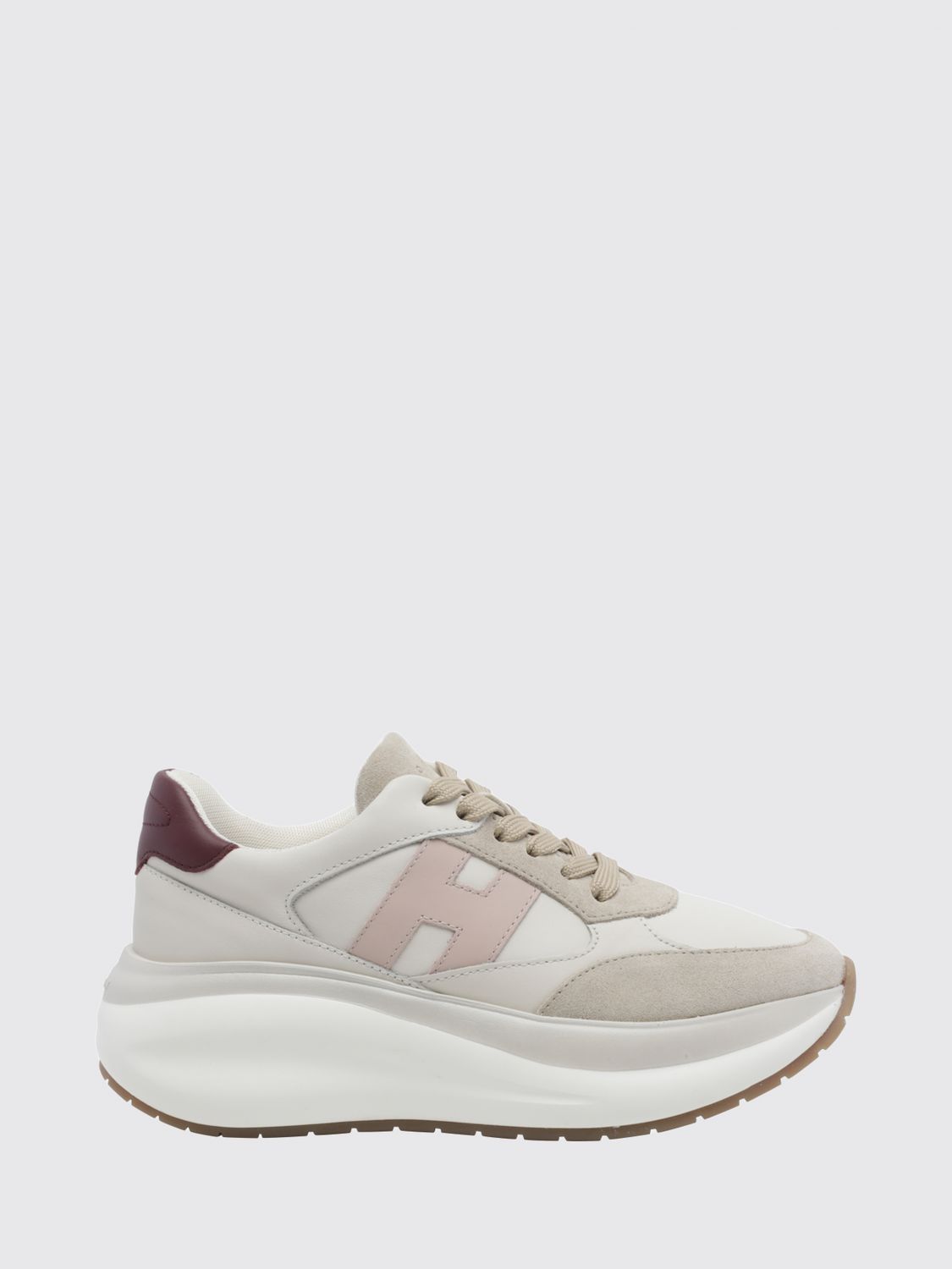 Hogan Maxi I Active Leather and Suede Trainers with H Logo and Chunky Sole