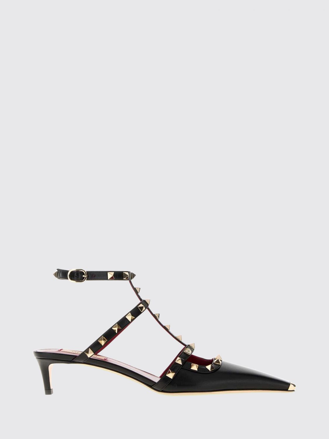 VALENTINO GARAVANI Rockstud Slingback-Pumps aus Leder mit niedrigem Stilettoabsatz