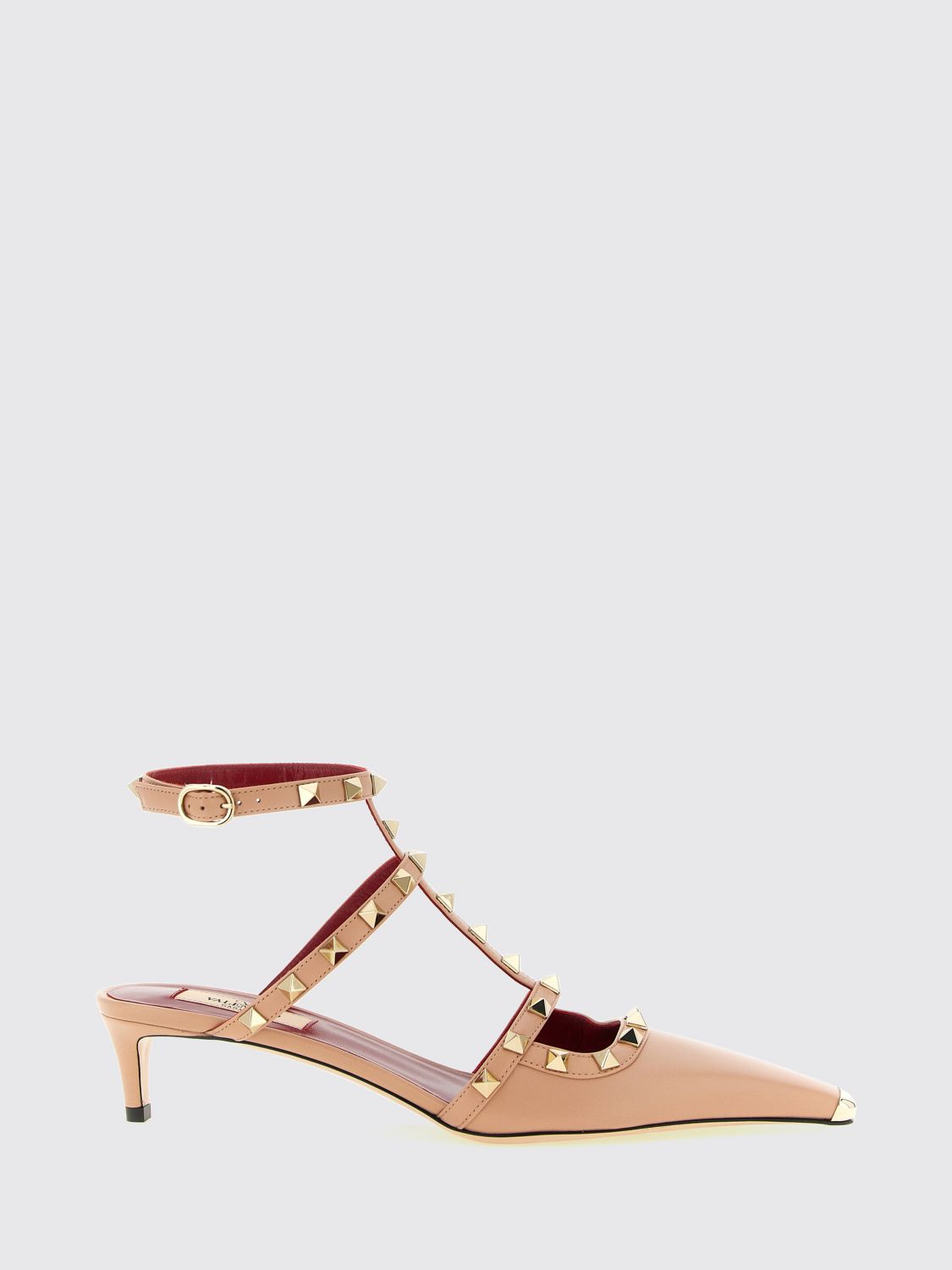 VALENTINO GARAVANI Rockstud Slingback-Pumps aus Leder mit niedrigem Stilettoabsatz