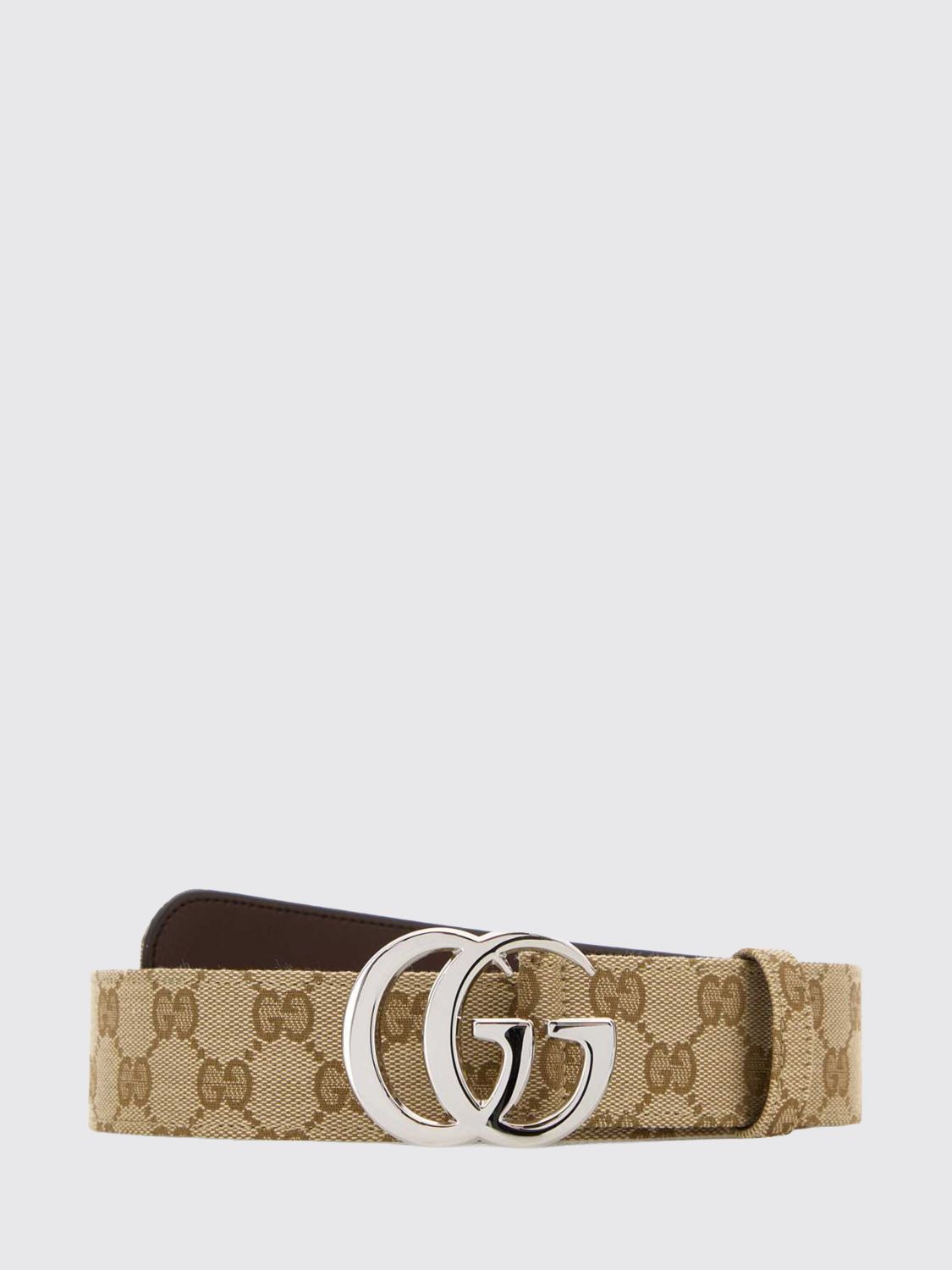Gucci GG Marmont Canvas Belt with an Interlocking Monogram Buckle
