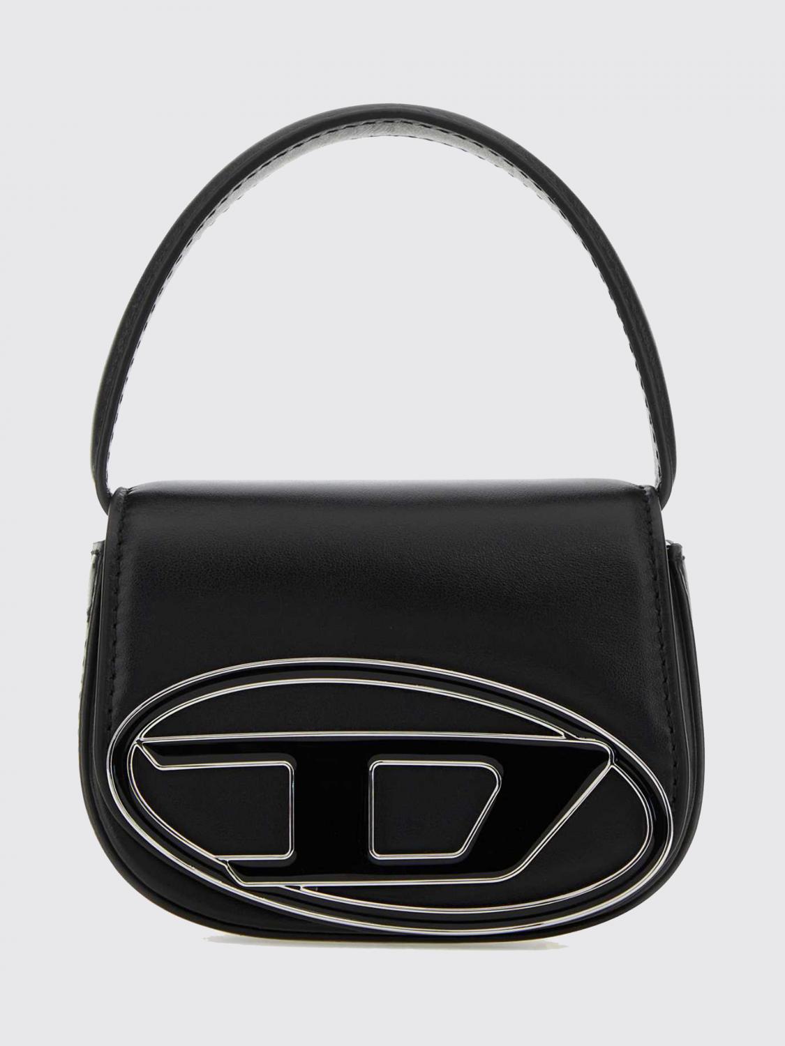DIESEL 1DR Nappa Leather Mini Shoulder Bag with Oval D Logo