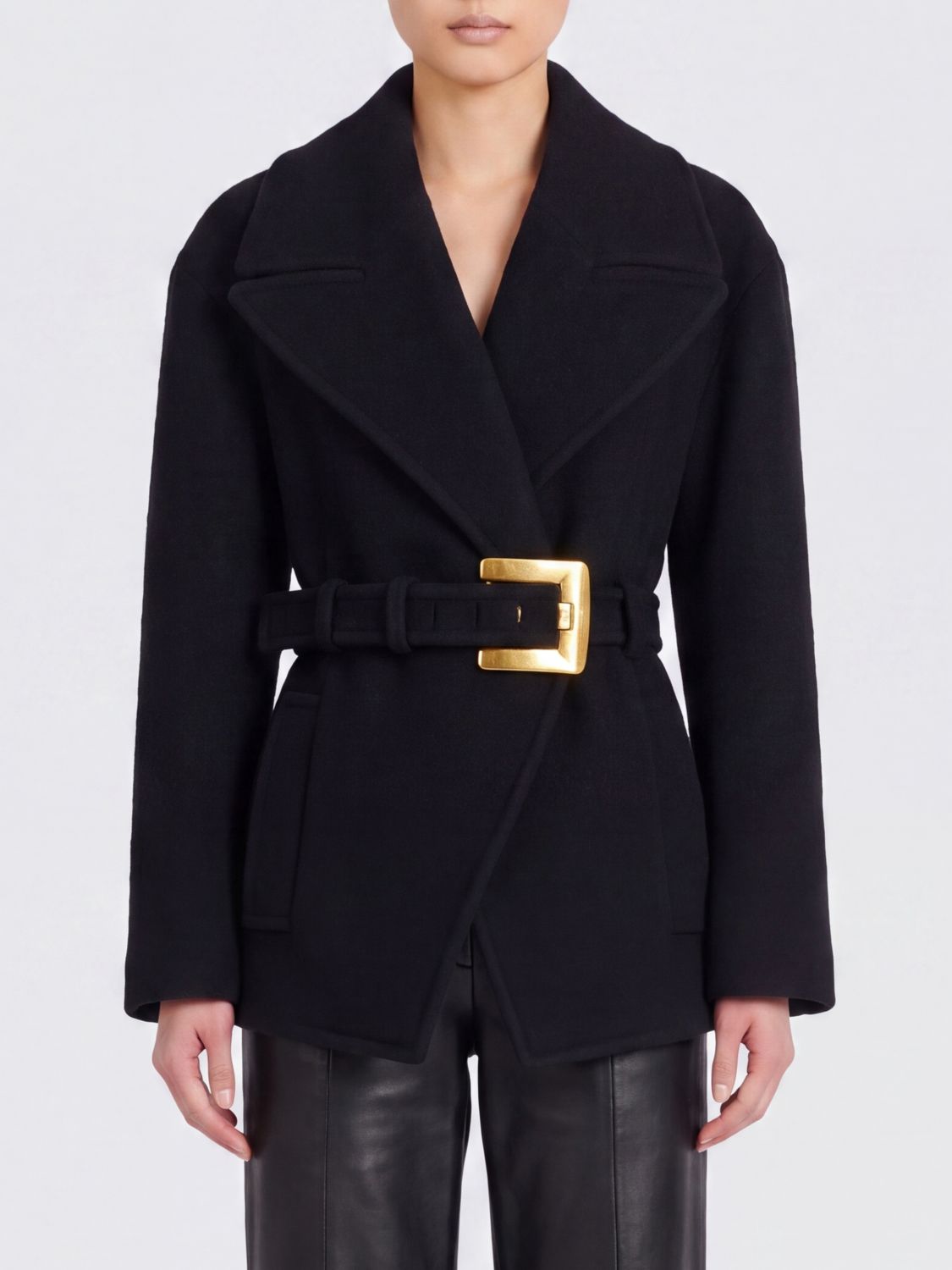 BALMAIN Coat Woman color Black