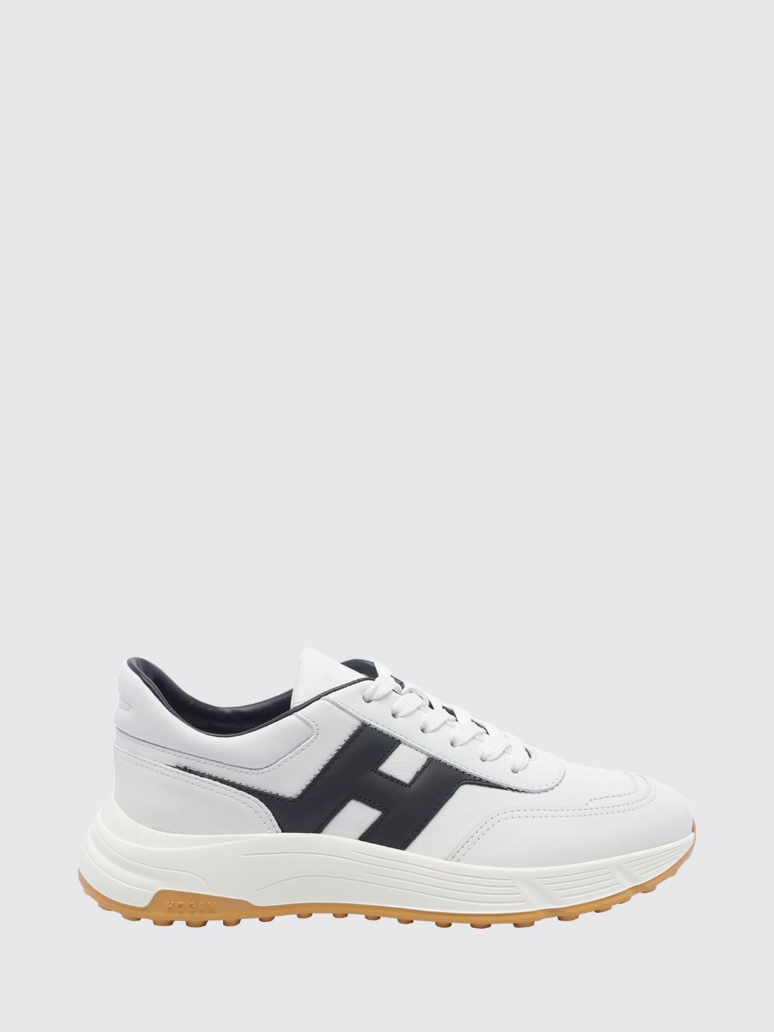 Hogan Hyperlight Smooth Calf Leather Sneakers with Side H Logo