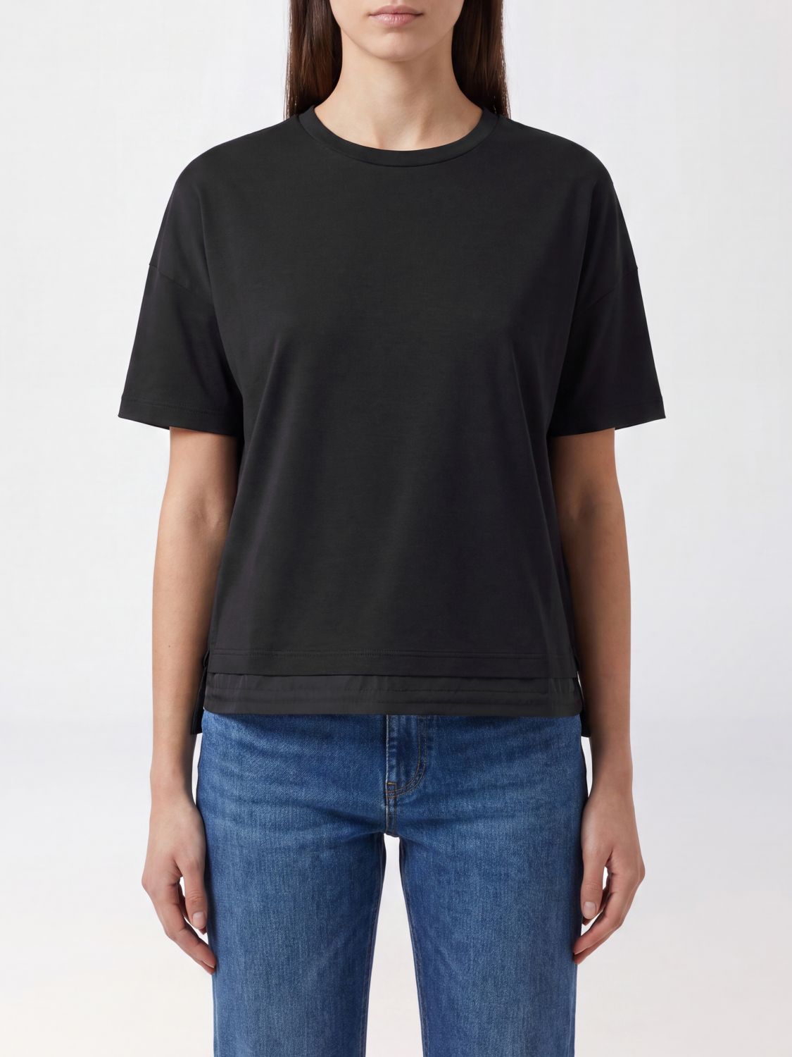 HERNO Crewneck Short-Sleeve T-Shirt in Stretch Cotton Jersey