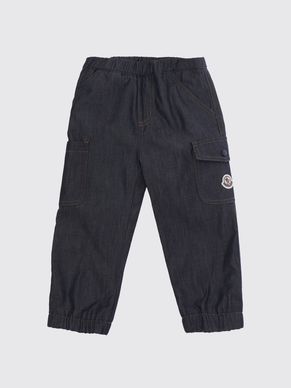 MONCLER Baumwoll-Cargohose für Jungen mit elastischem Bund