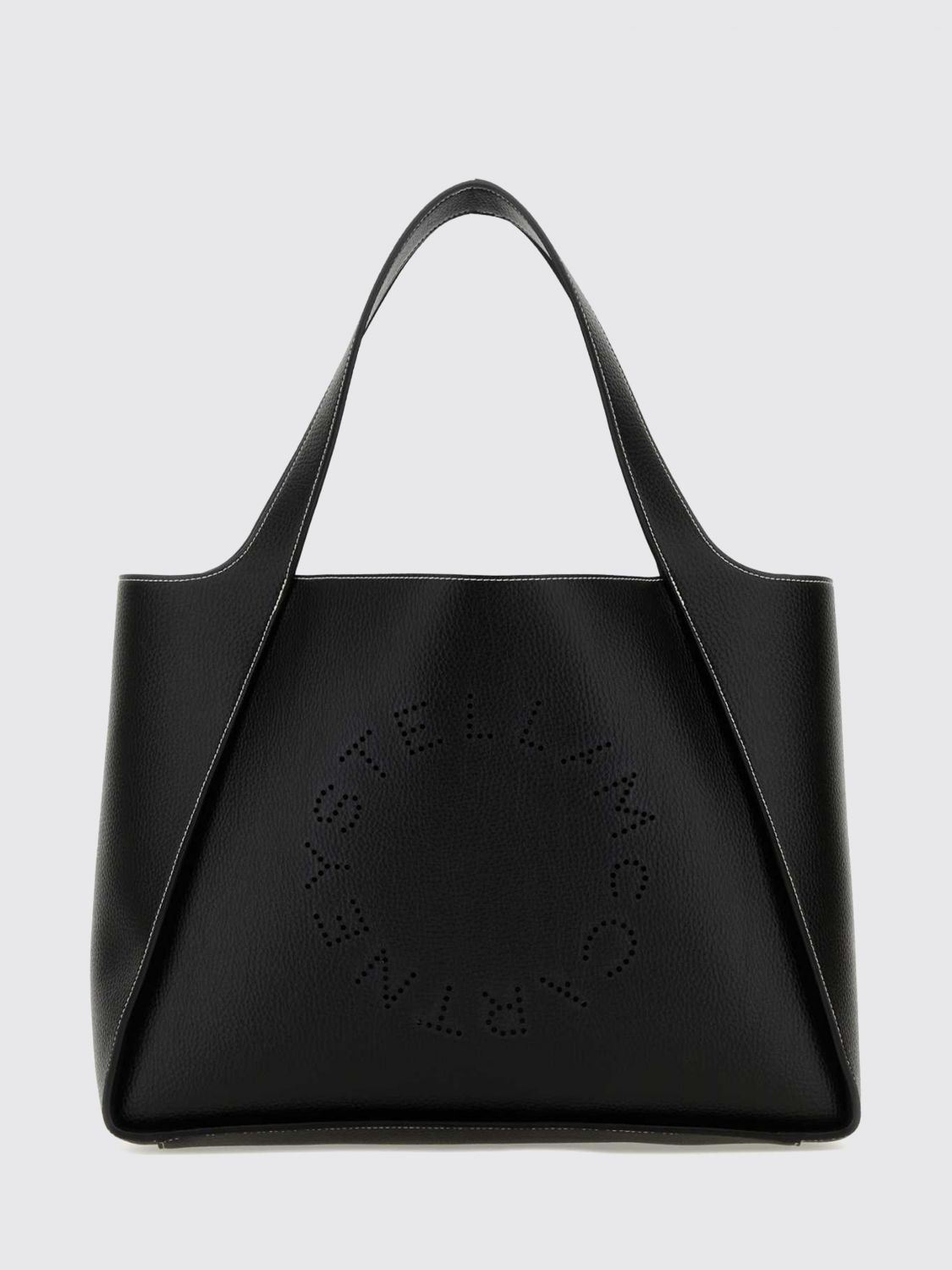 STELLA MCCARTNEY Large Synthetic Leather Shoulder Bag with Perforated Logo