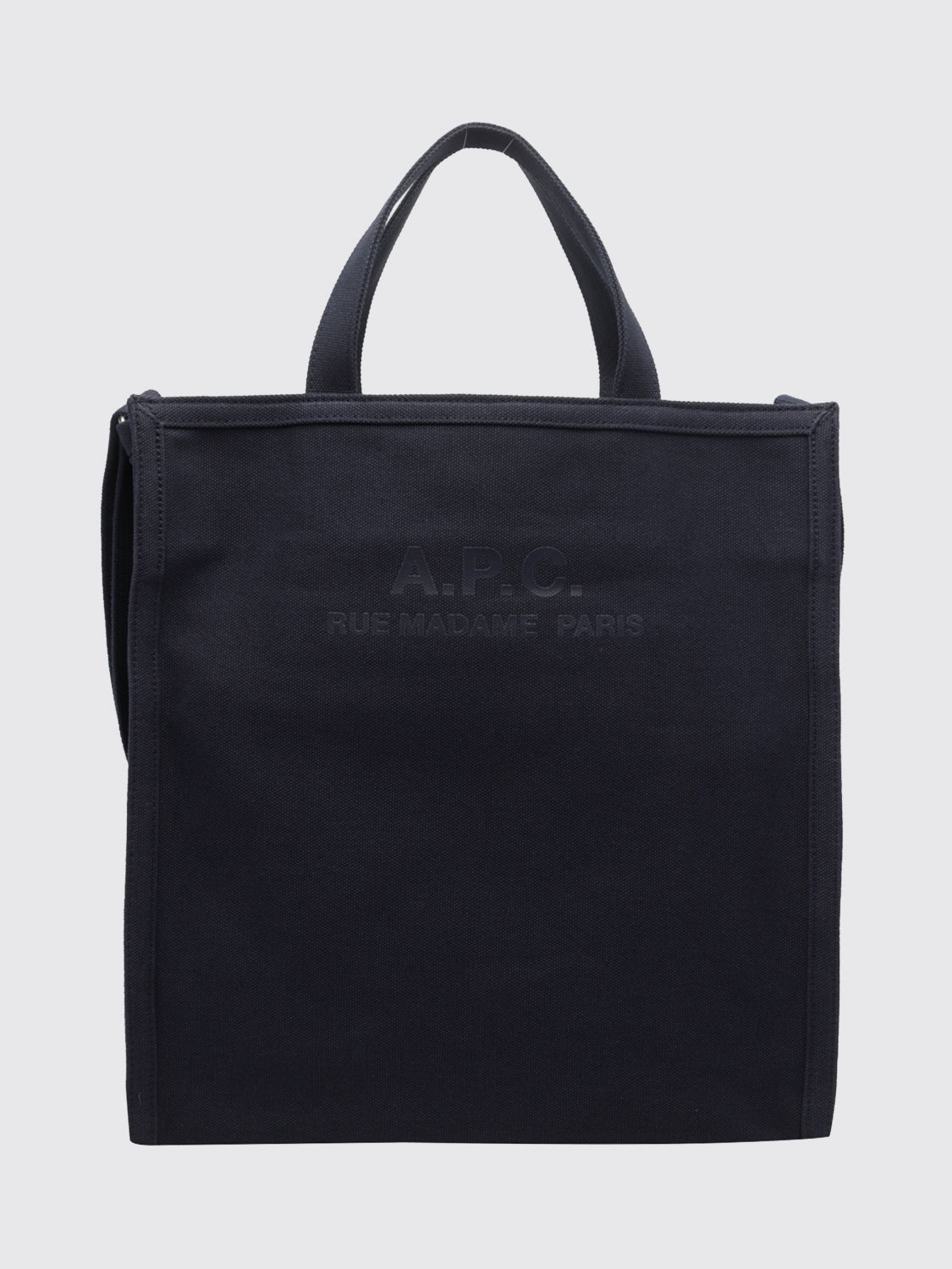 A. P.C. Recuperation Cotton Canvas Tote Bag with Adjustable Shoulder Strap A. P.C. Recuperation Cotton Canvas Tote Bag with Adjustable Shoulder Strap