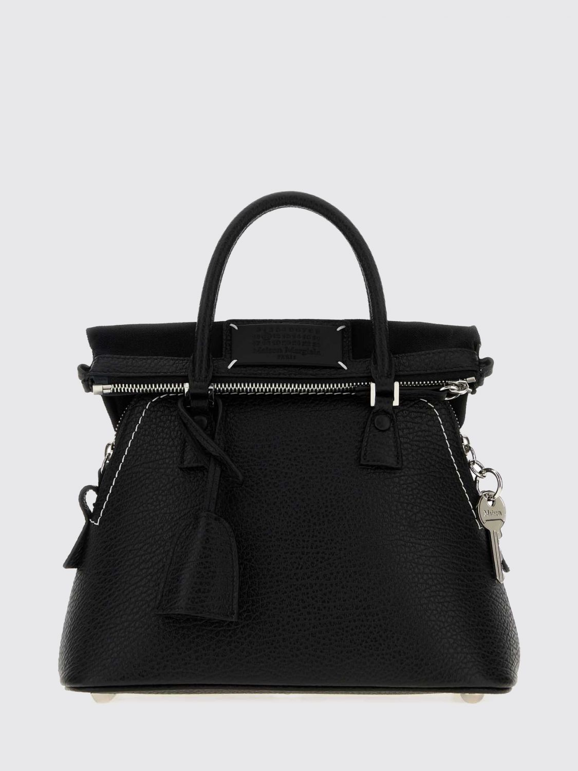 MAISON MARGIELA 5AC Mini Calfskin Leather Handbag with Charm MAISON MARGIELA 5AC Mini Calfskin Leather Handbag with Charm