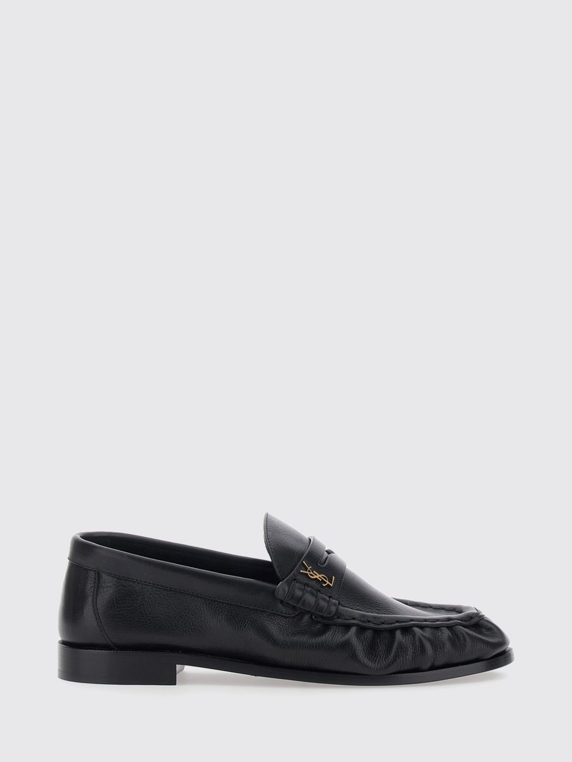 SAINT LAURENT Le Loafer YSL Monogram Loafers in Smooth Calfskin Leather