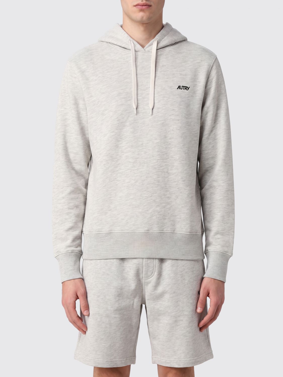 Autry Cotton Hoodie with Contrasting Logo and Drawstring
