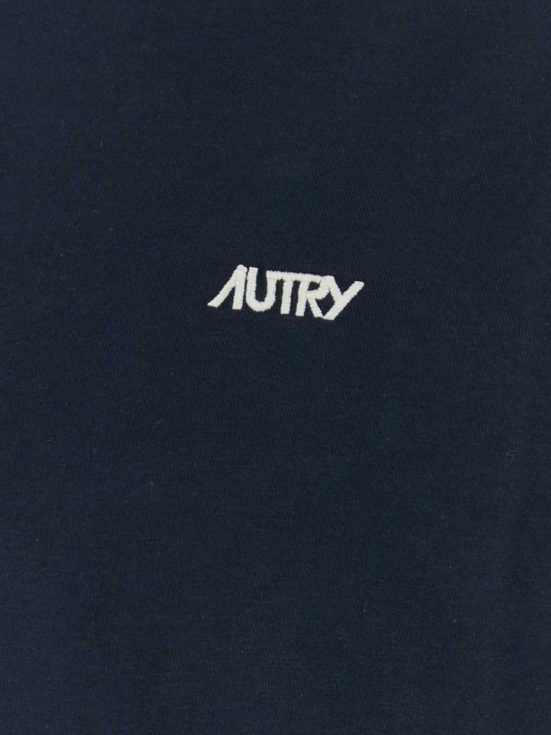 Autry 로고 자수 포인트 긴팔 티셔츠