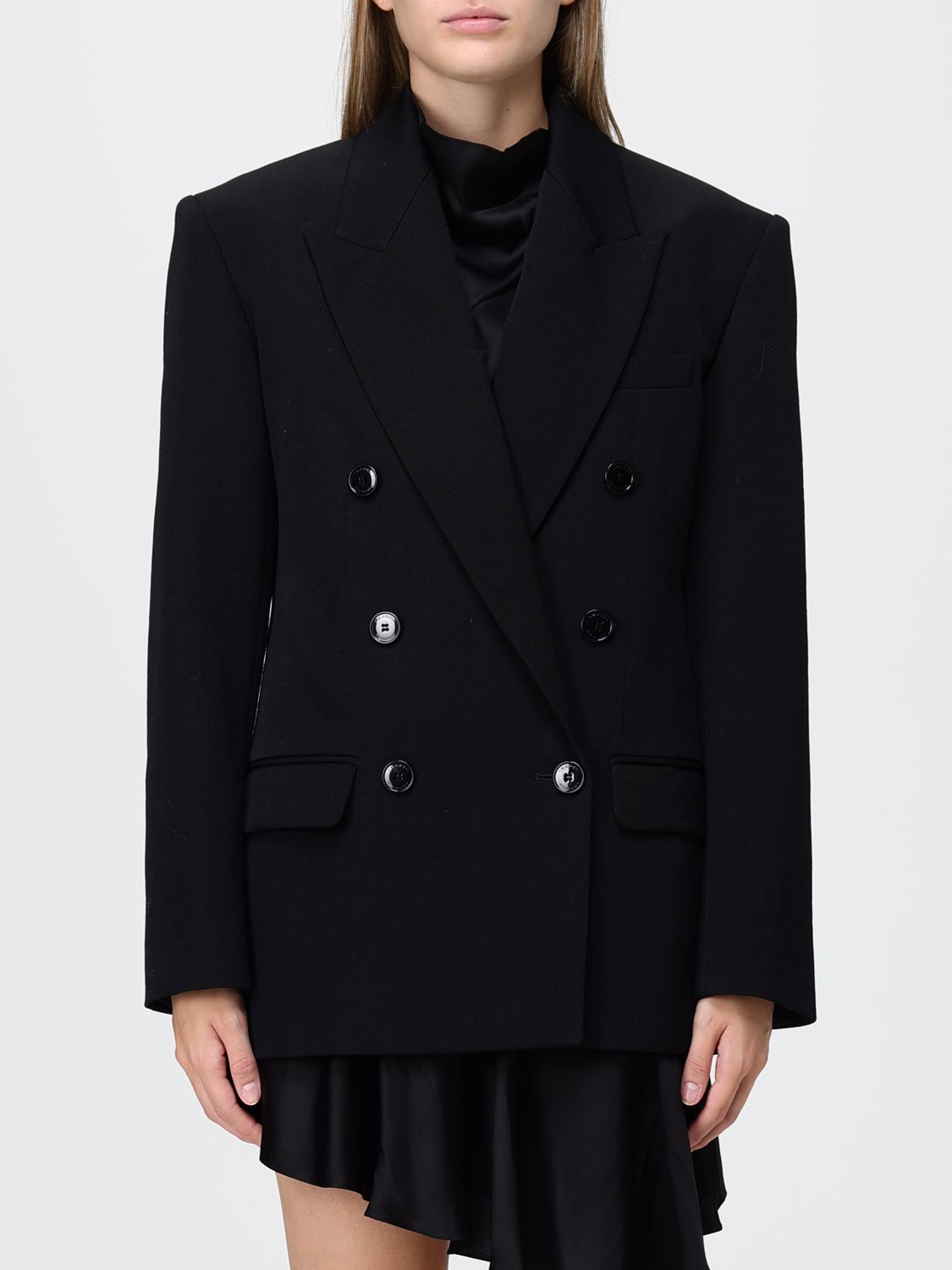 ISABEL MARANT Zweireihiger Wollblazer mit Oversize-Schultern