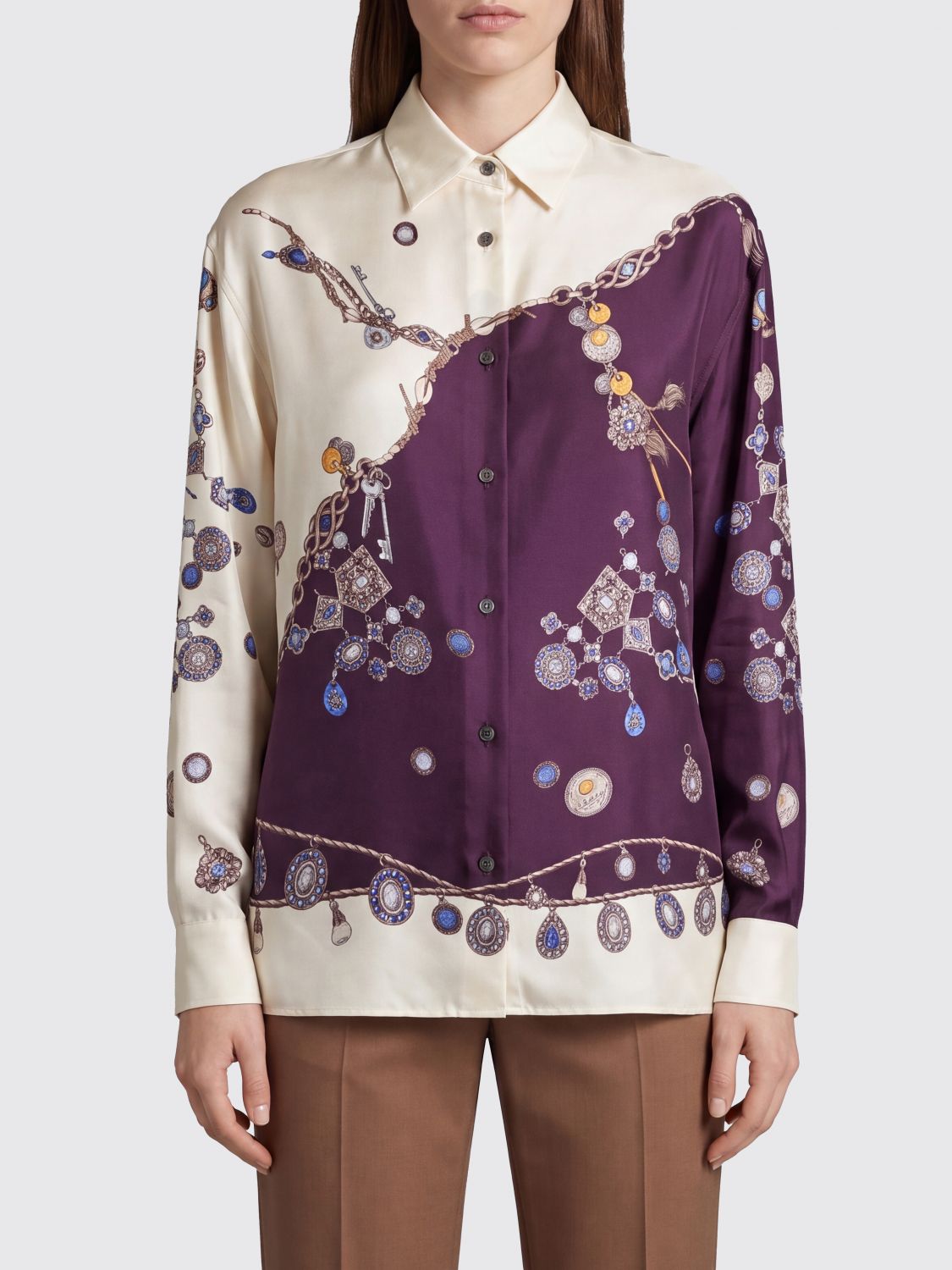 VERSACE Shirt Woman color Burgundy