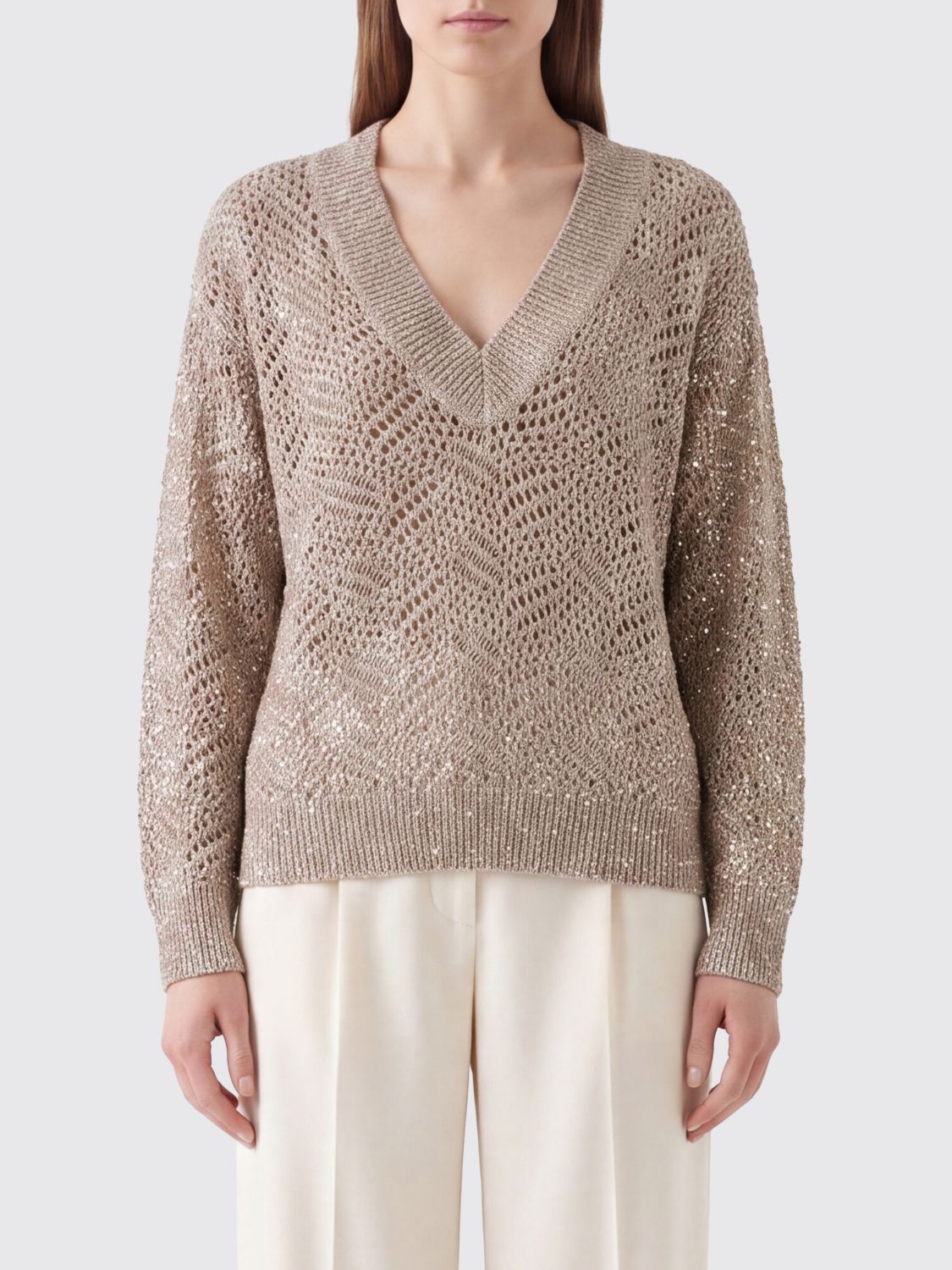 BRUNELLO CUCINELLI Sweater Woman color Brown