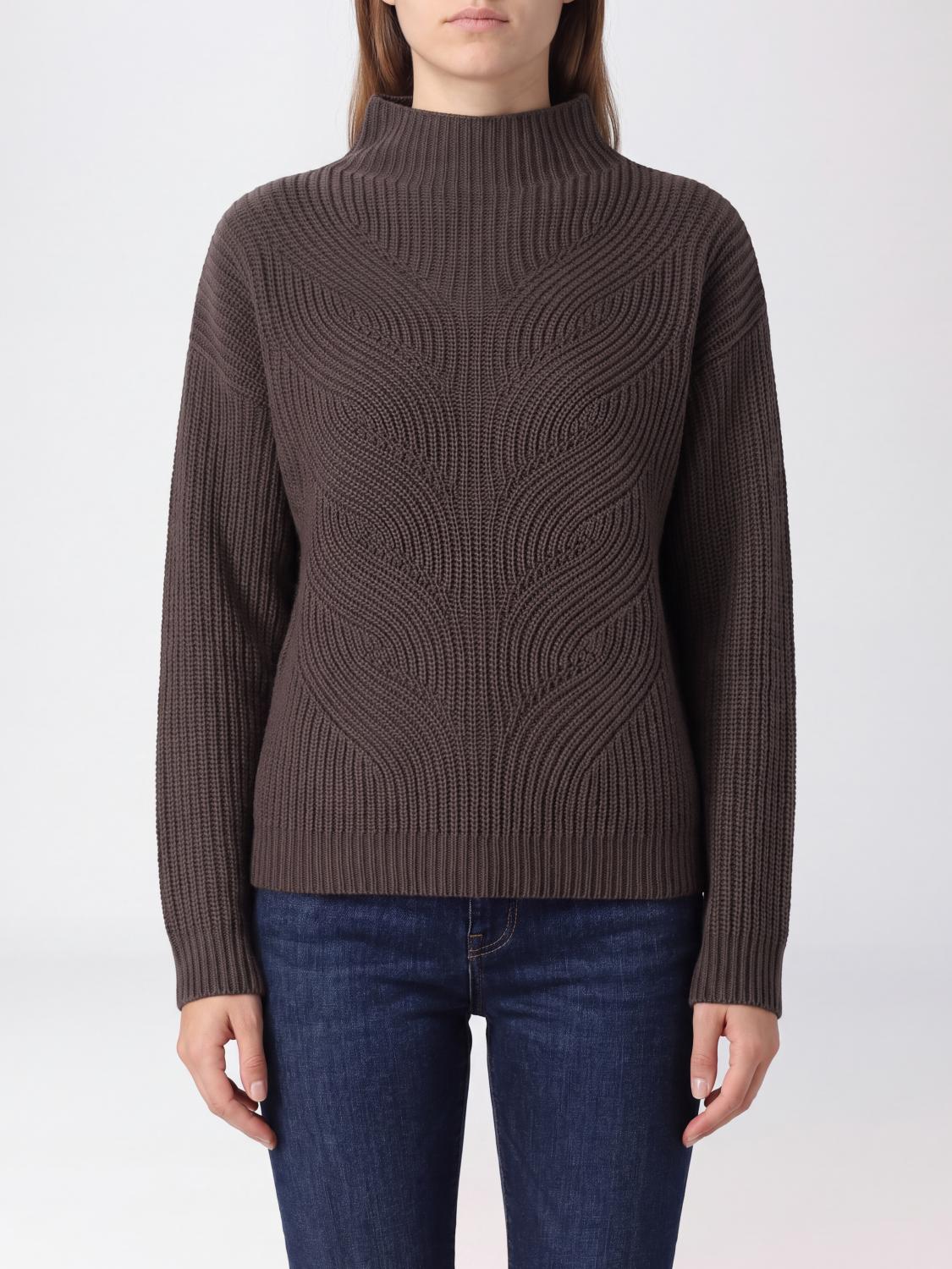 HERNO Pure Wool Turtleneck Jumper with Dropped Shoulders and Funnel Neck
