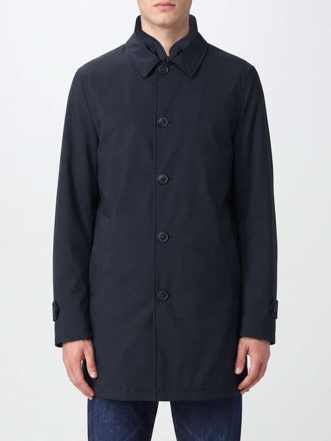 HERNO Coat Men color Blue