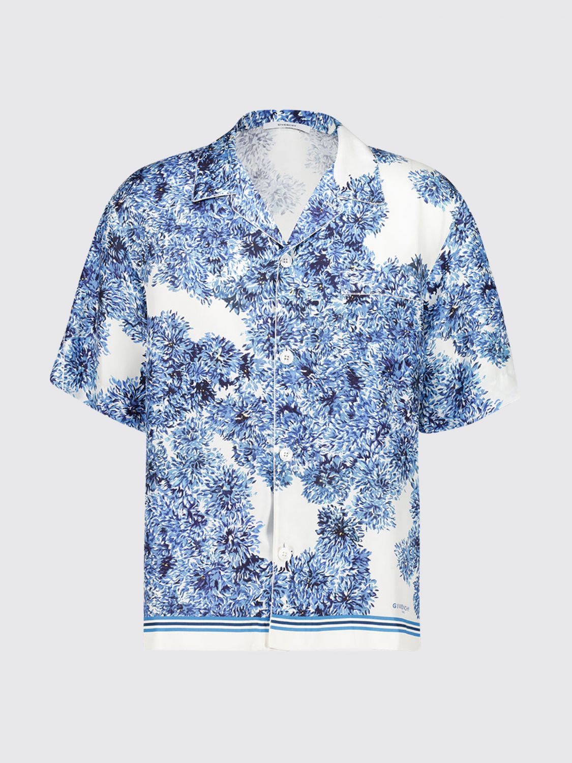 GIVENCHY Floral-Print Short-Sleeved Silk Bowling Shirt