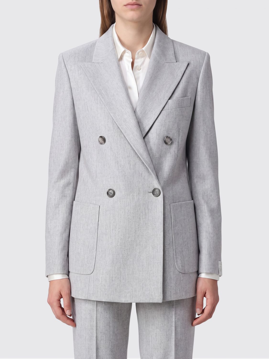 ELEVENTY Zweireihiger Blazer aus Woll-Kaschmir-Mischung mit fallendem Revers