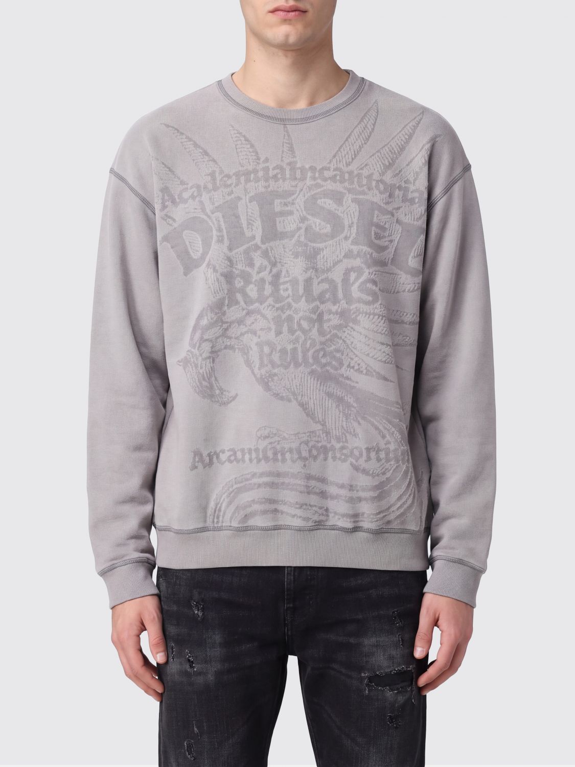 DIESEL Felpa Uomo colore Bianco